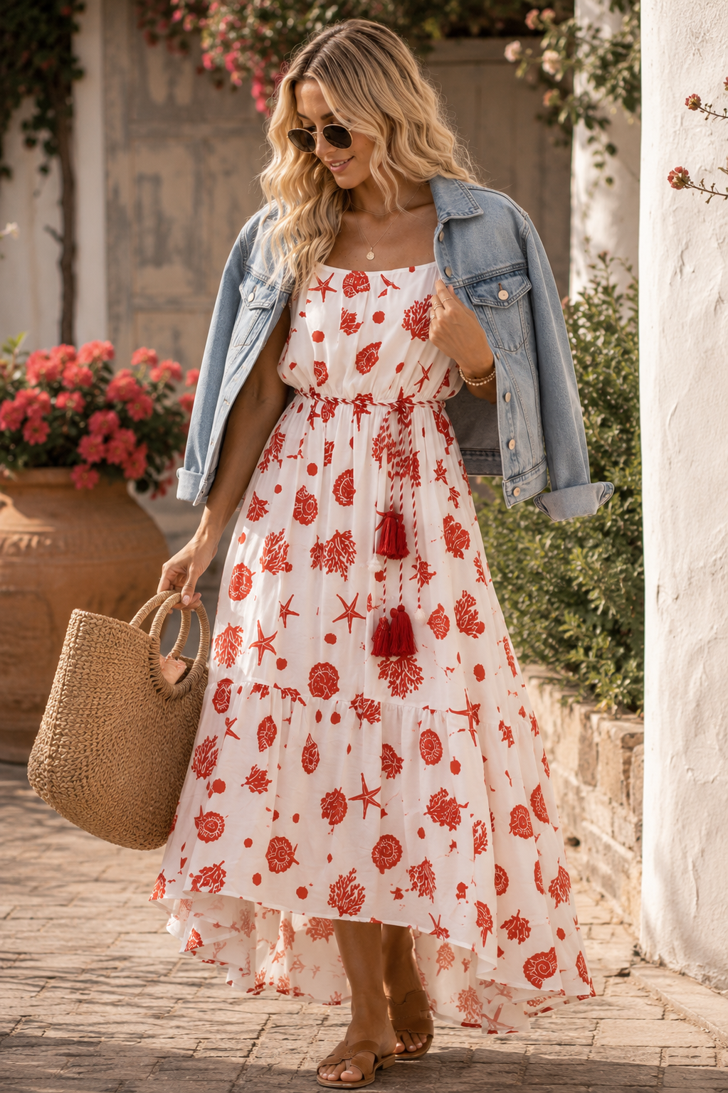 Coral Coast Midi Dress