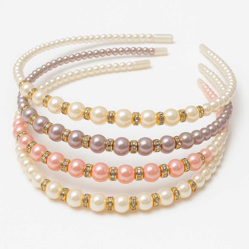 Princess Above All Faux Pearl and Rhinestone Hair Headband Accessories