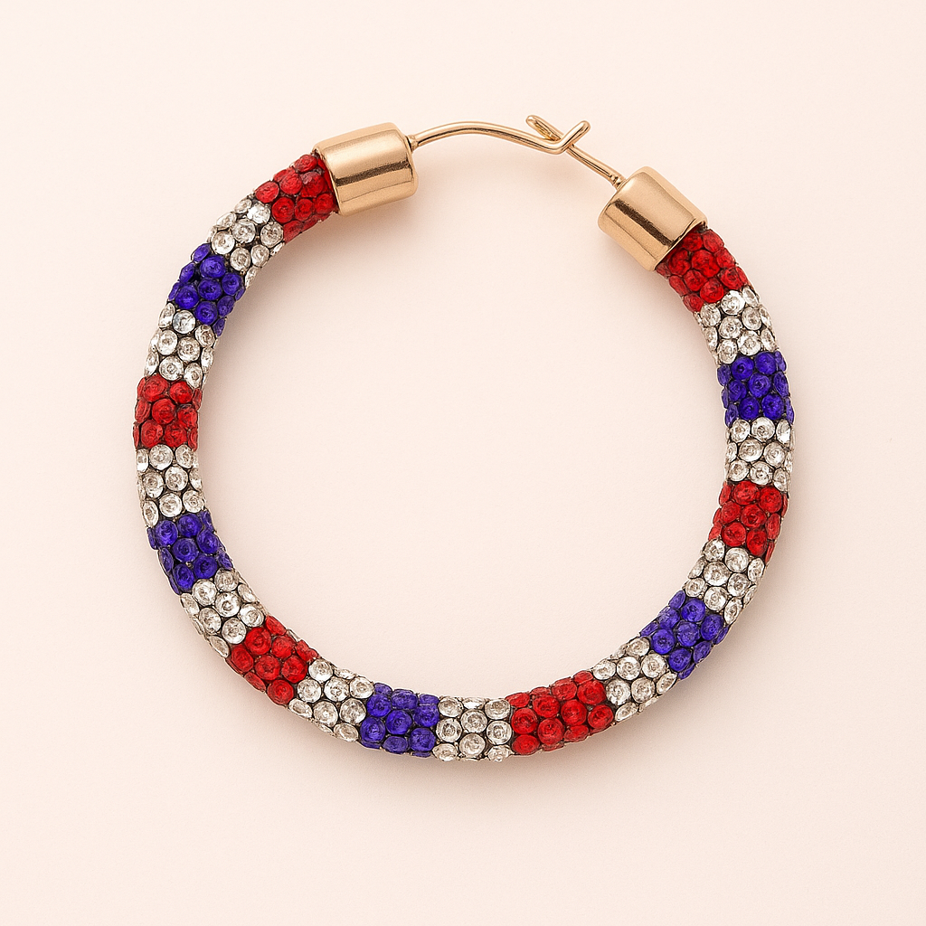 Star Spangled Hoop Earrings