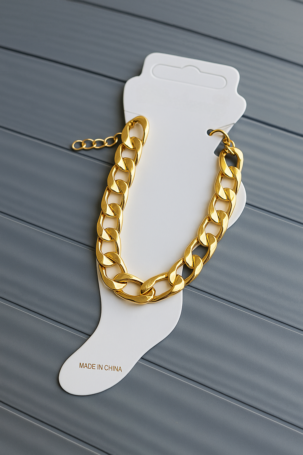 Bold Link Chain Anklet – Silver or Gold Shine