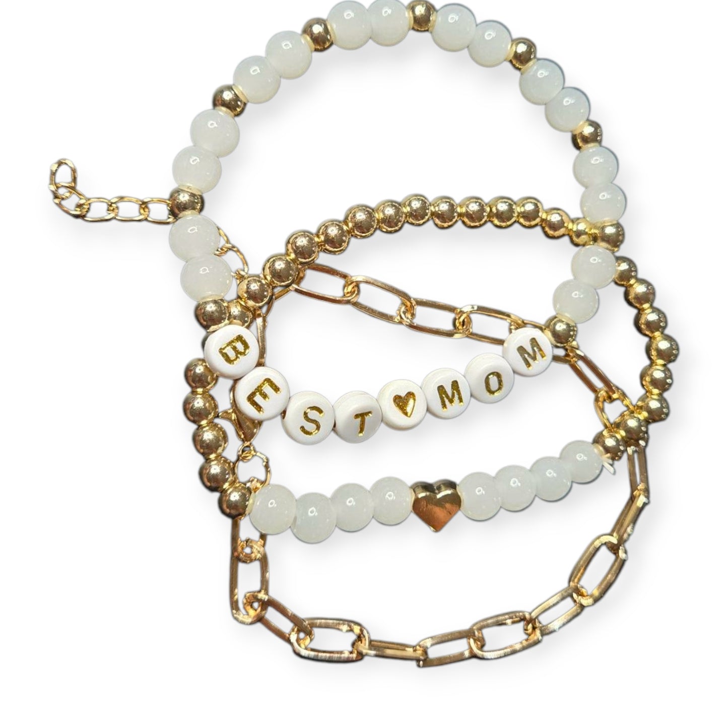 Best Mom Fashion (3) Piece Bracelet Set Mothers Day Gift