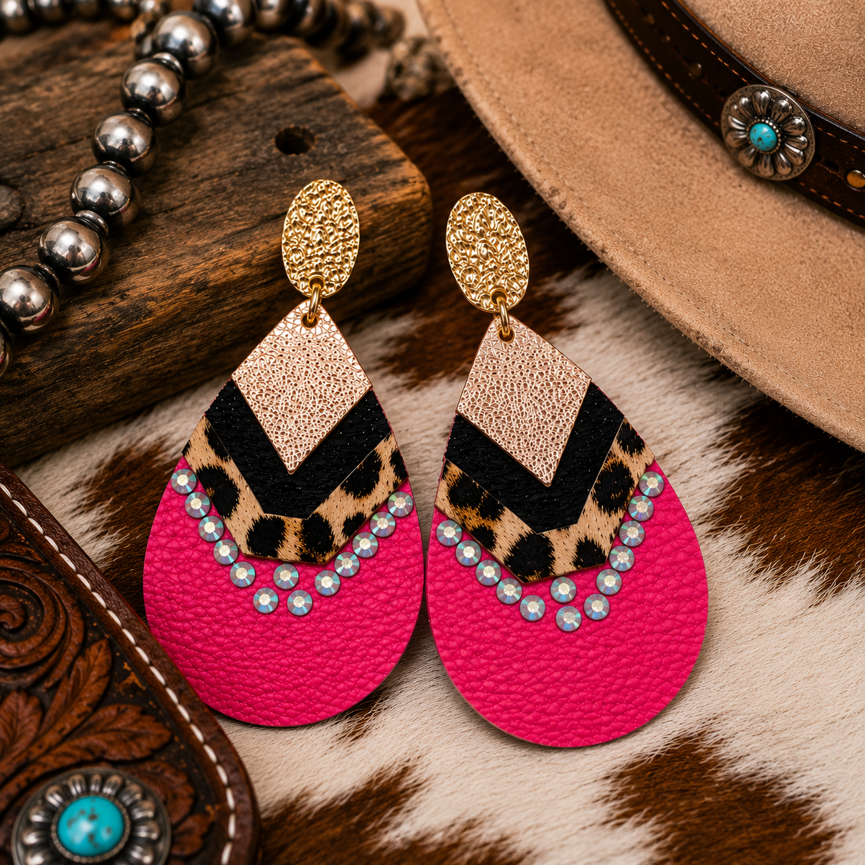 Pink Rodeo Nights Statement Earrings