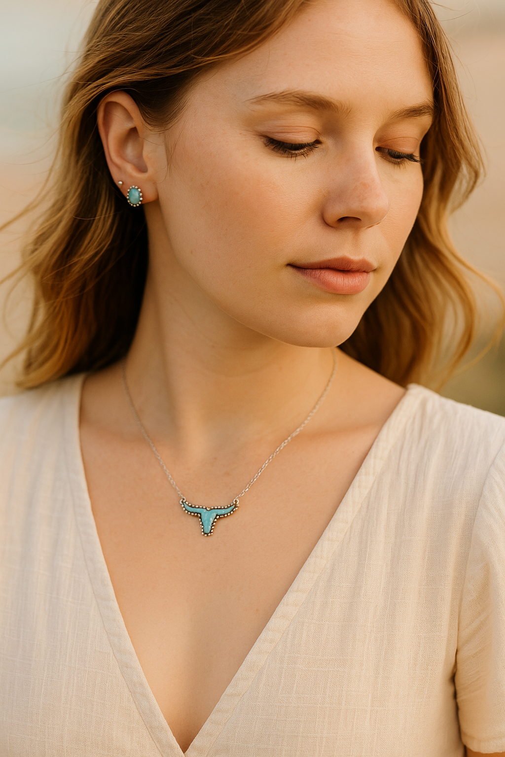 A Bit Dainty Steer Head Necklace