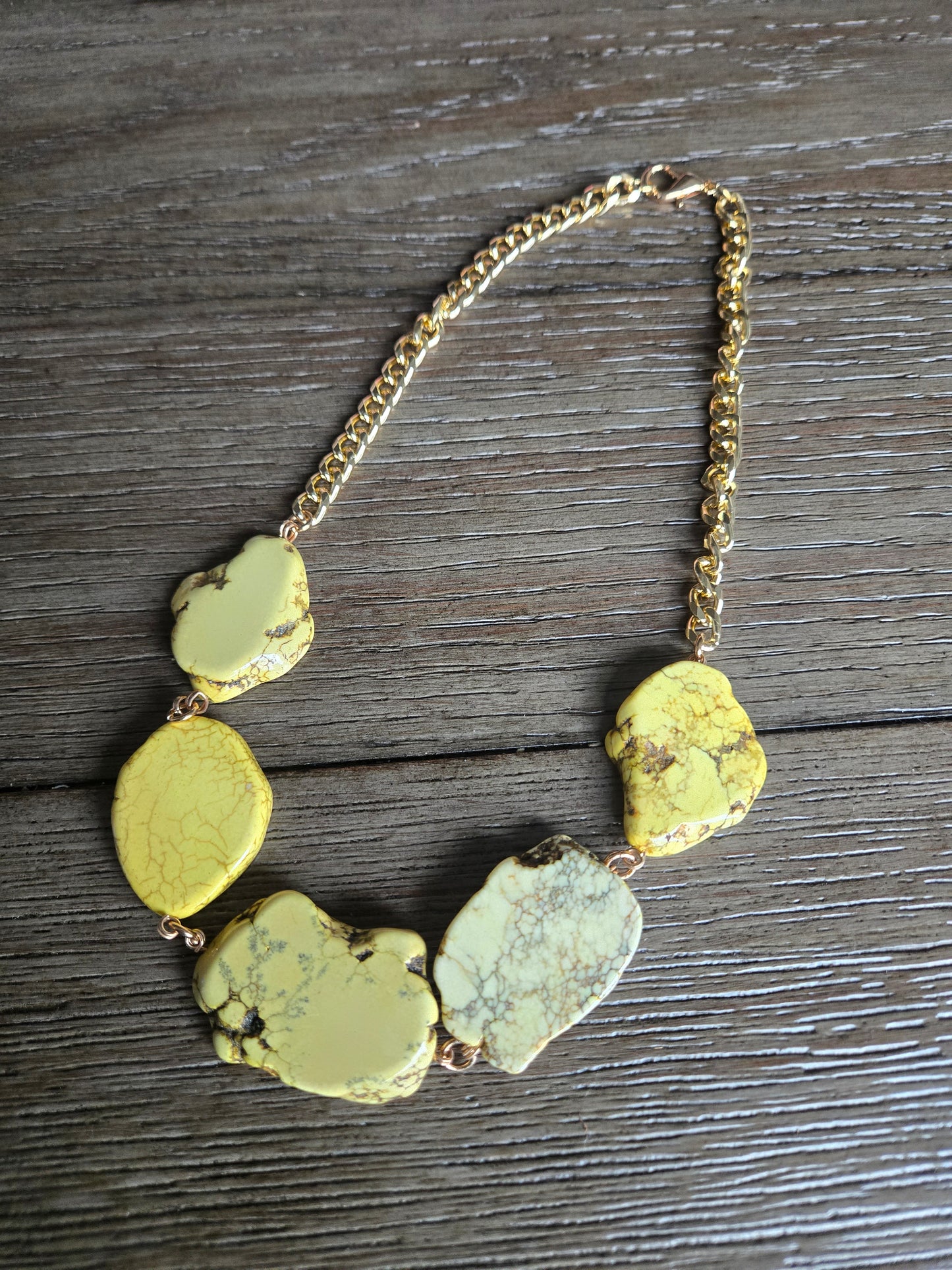 Mellow Yellow with Envy Stone Necklace