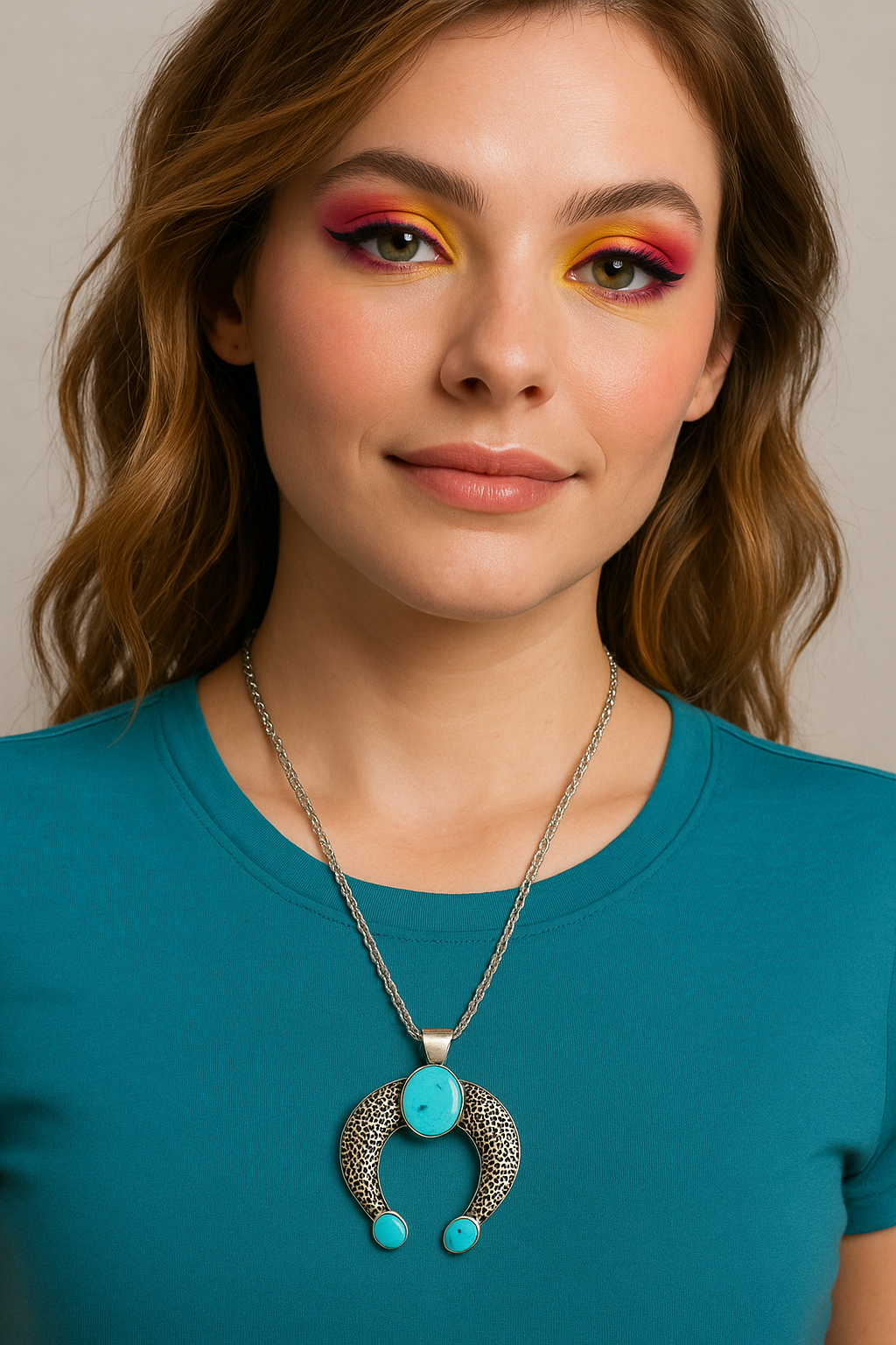 Saddle Moon Pendant Necklace