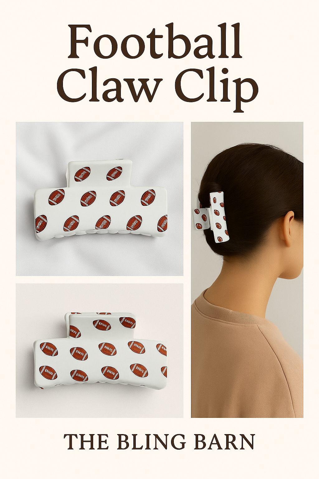 Sports Pride Fun Fashionable Hair Claw Clips