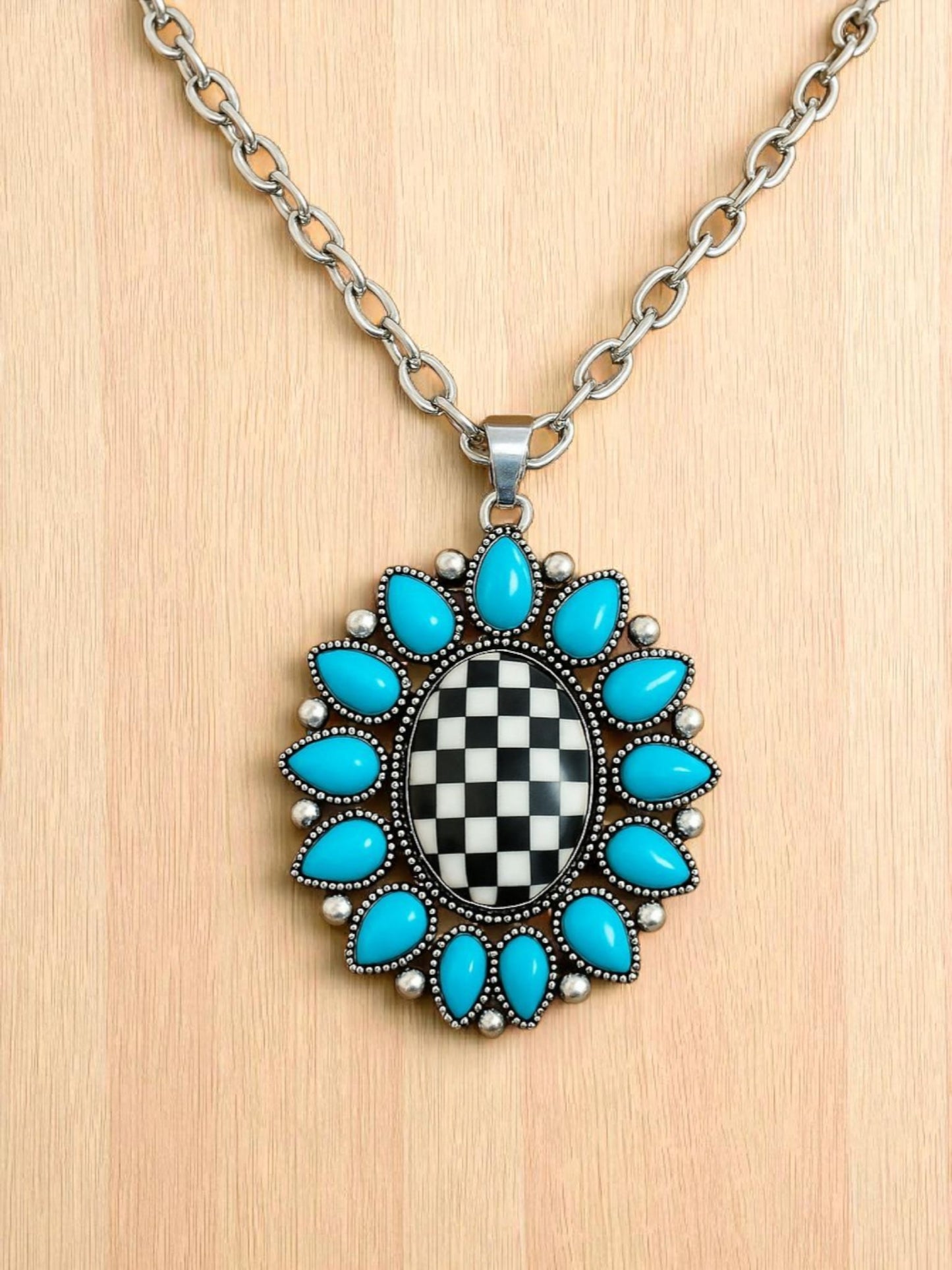 Rodeo Royalty Checkered Necklace