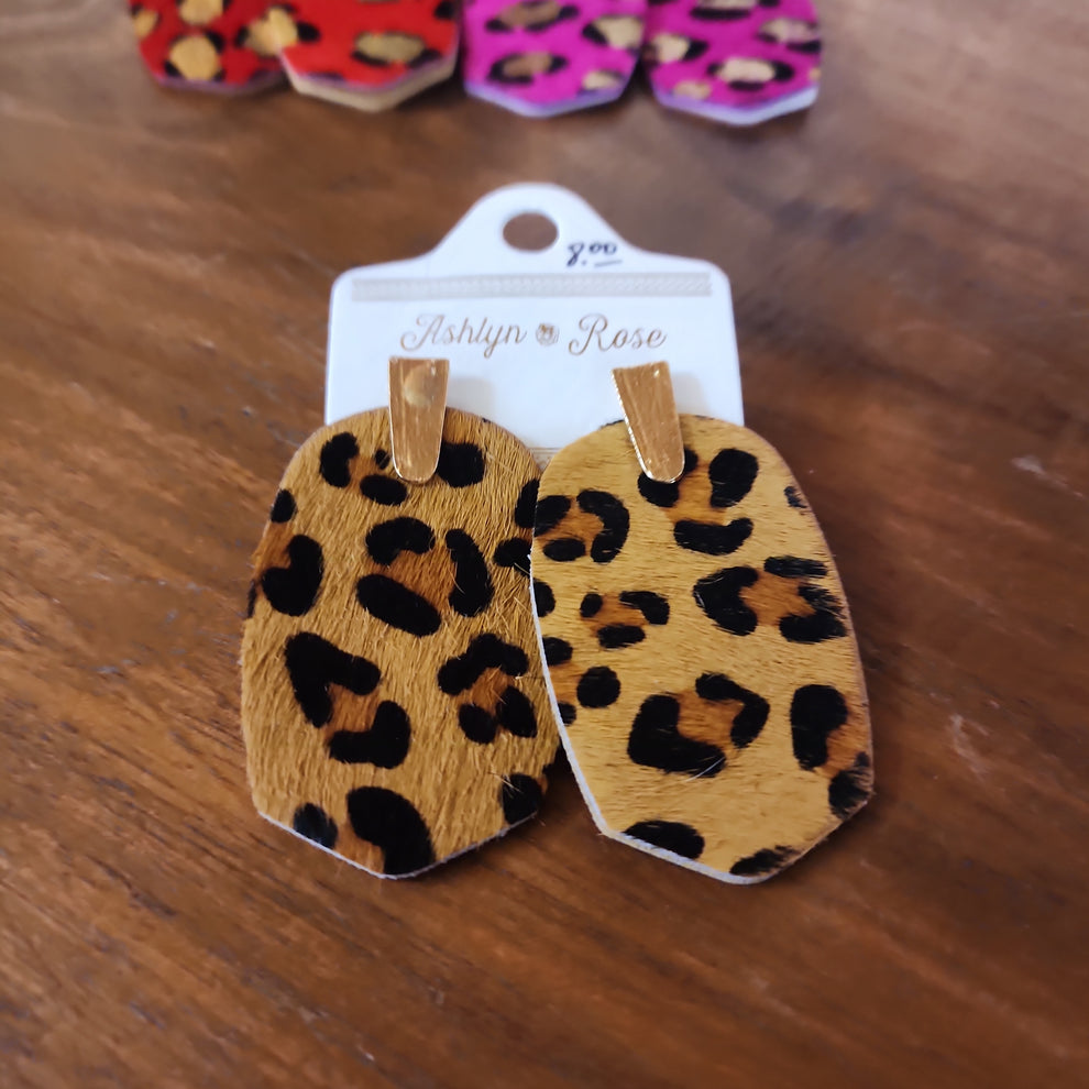 Should've Been Better Oval Leopard Earrings