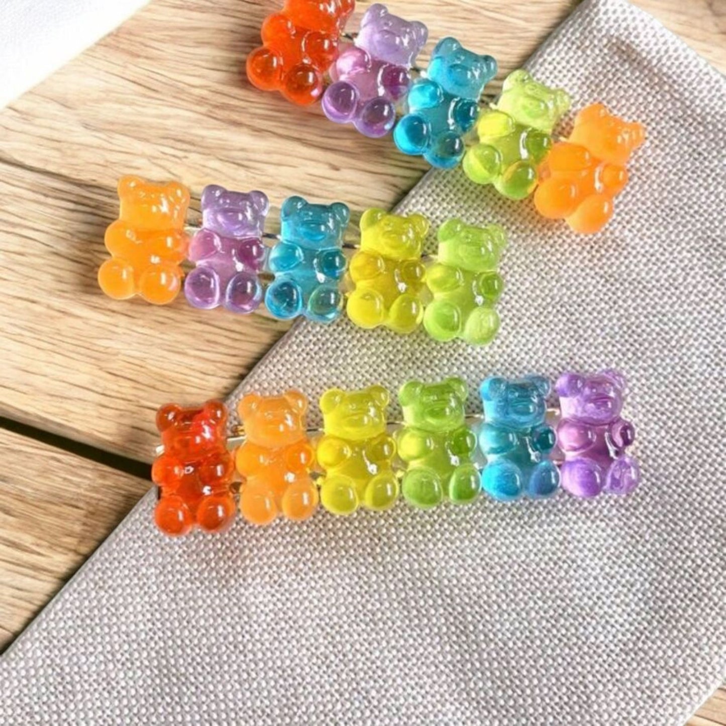 Gummy Candy All Lined Up Hair Clip (1) Piece