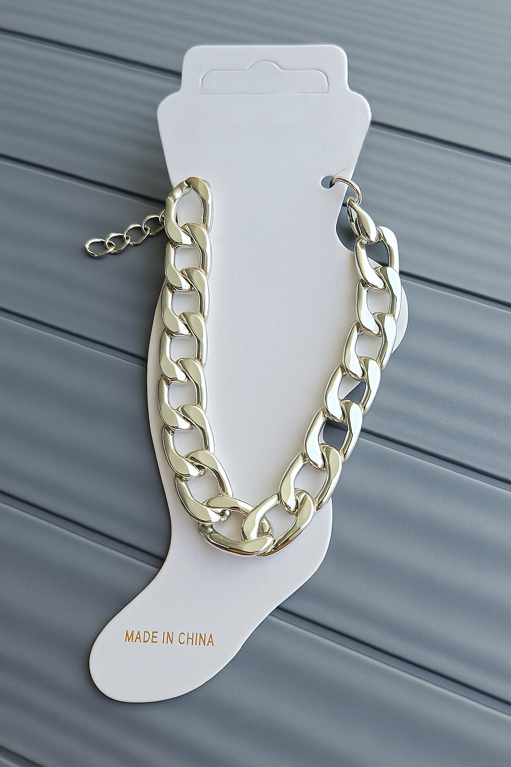 Bold Link Chain Anklet – Silver or Gold Shine