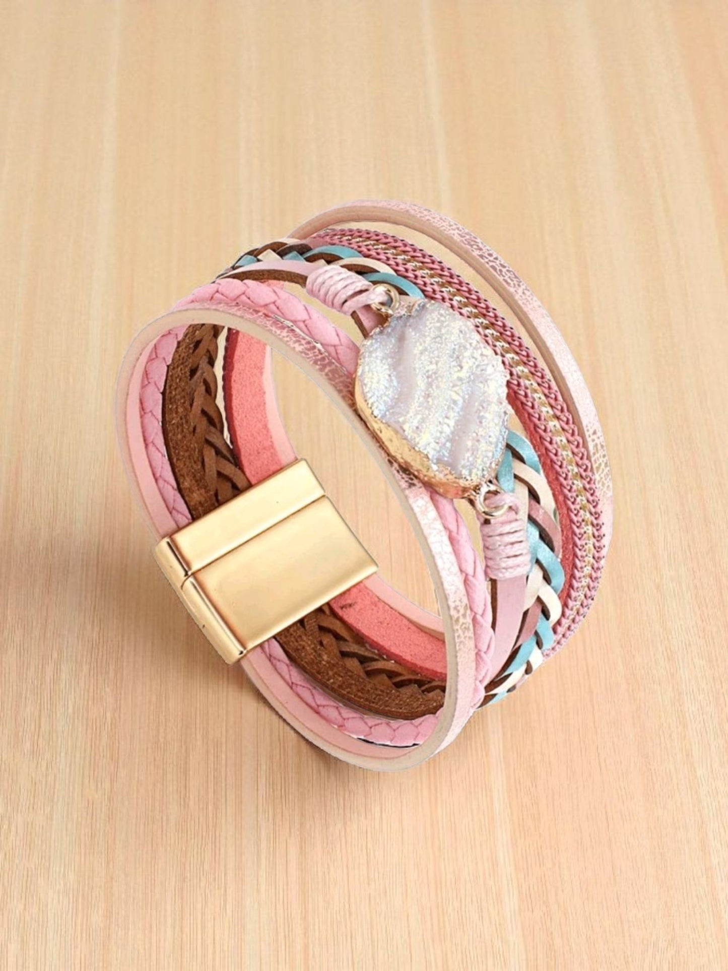 Driftin’ in Pink Wrap Bracelet