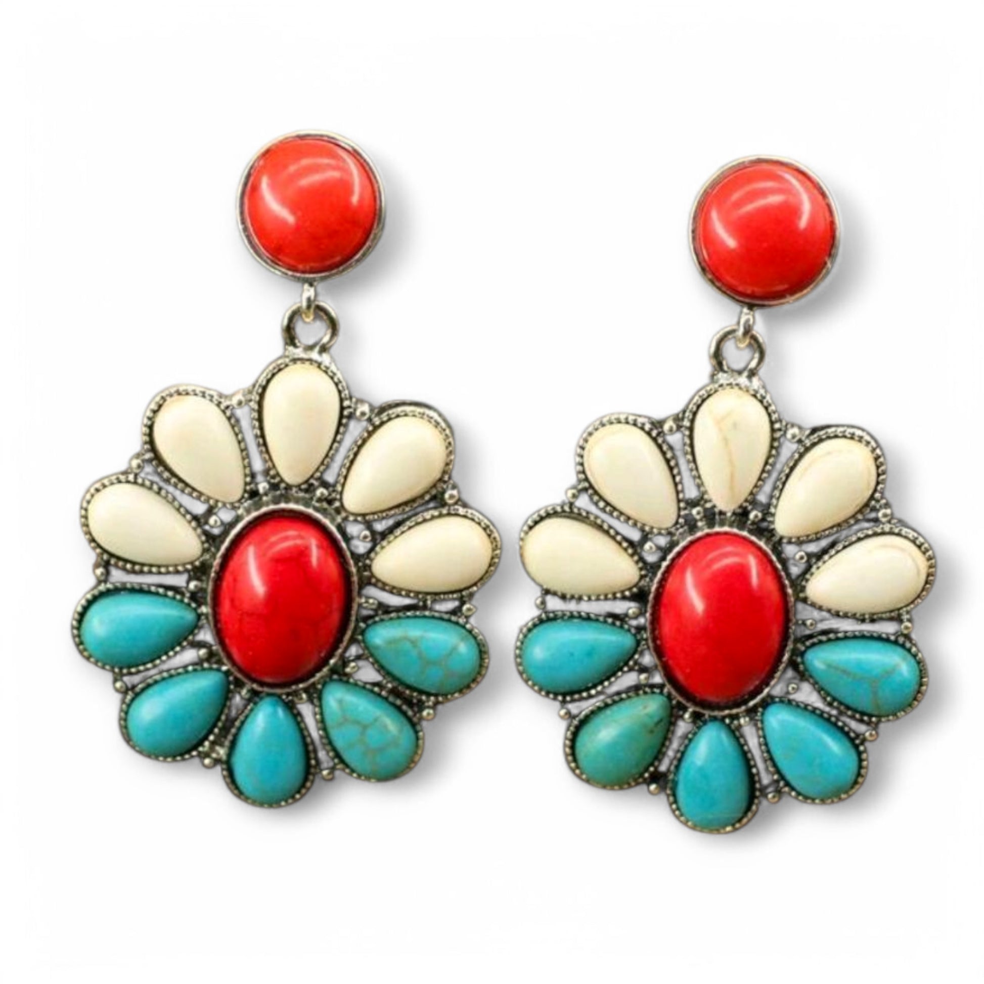 Stand For The Red, White & Blue Western Earrings - The Bling Barn western fashion jewelry