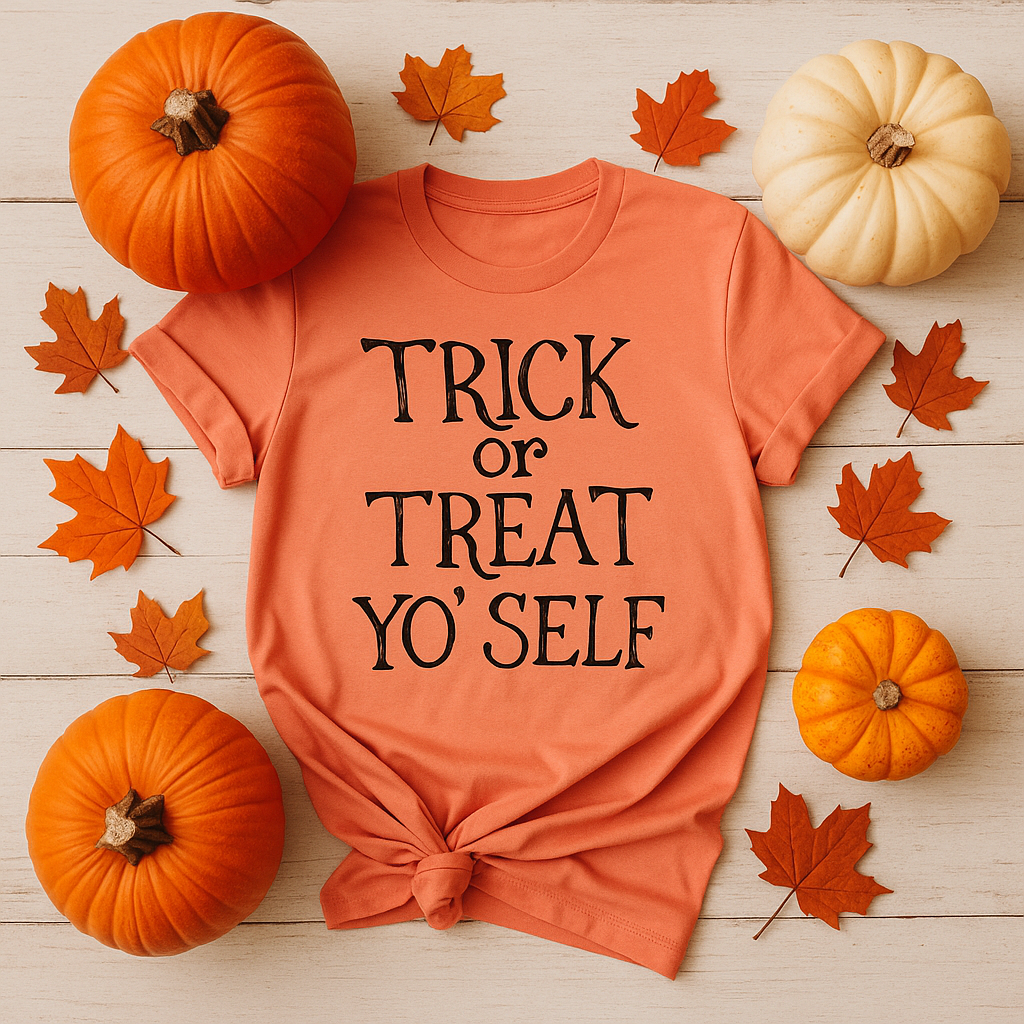 Trick Or Treat Yo' Self Graphic Print Shirt