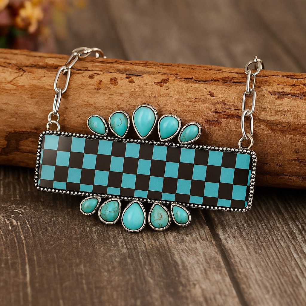 Winning The Big One Western Fashion Statement Necklace