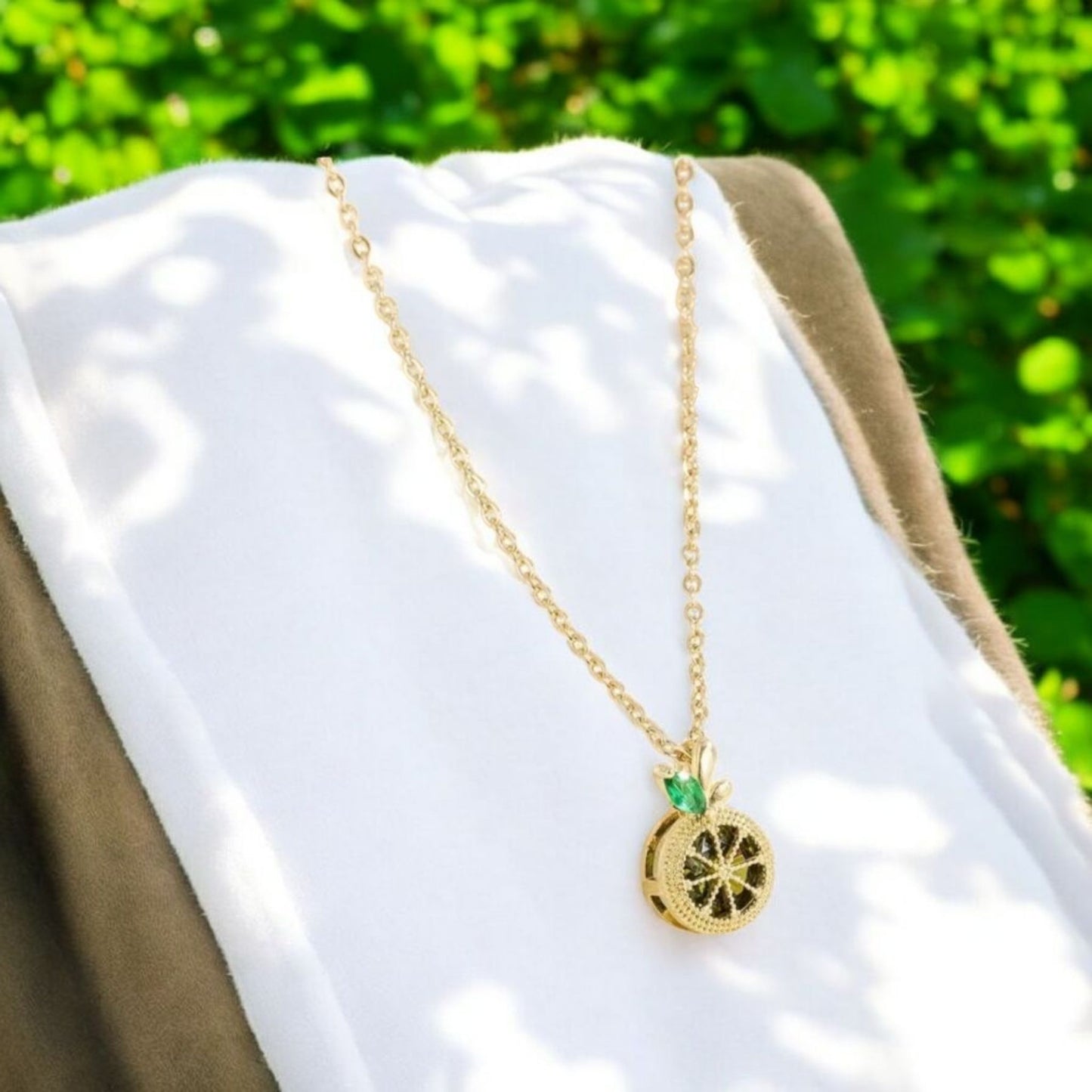 Devine Lime Citrus Time Stainless Steel Necklace