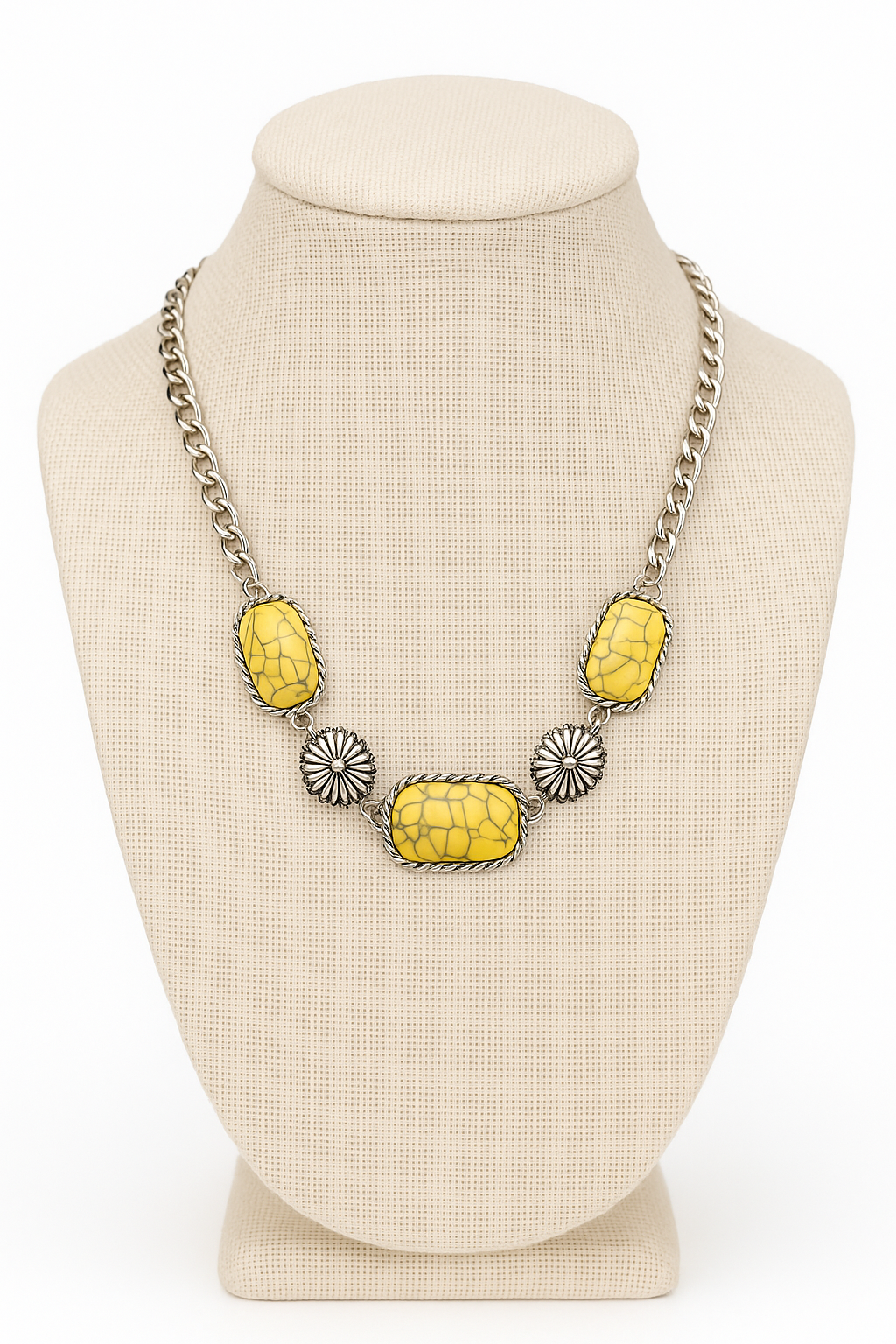 Mello and Yellow Bright Western Day Fashion Necklace