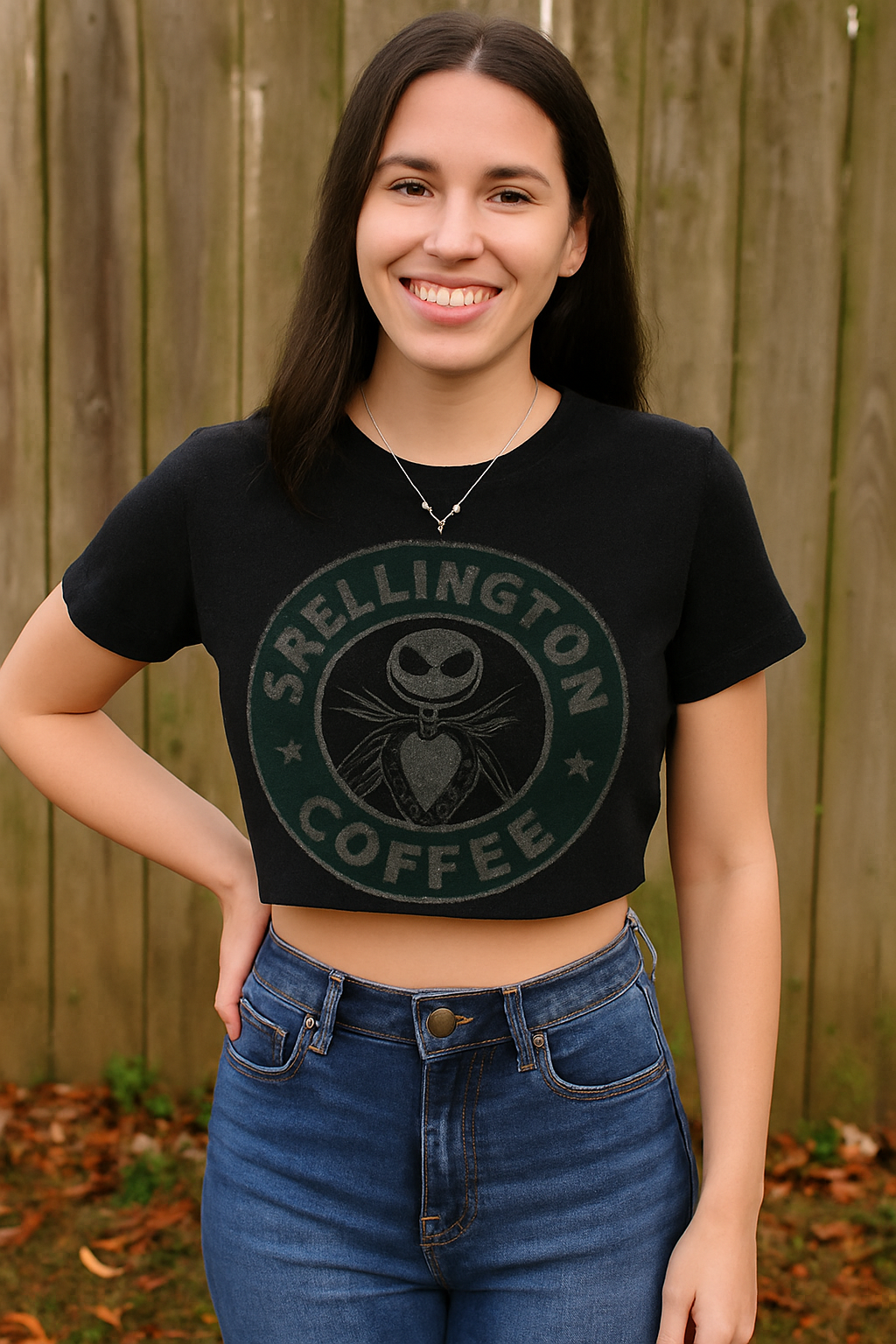Halloween Jack Coffee Skellington Tee Graphic Top