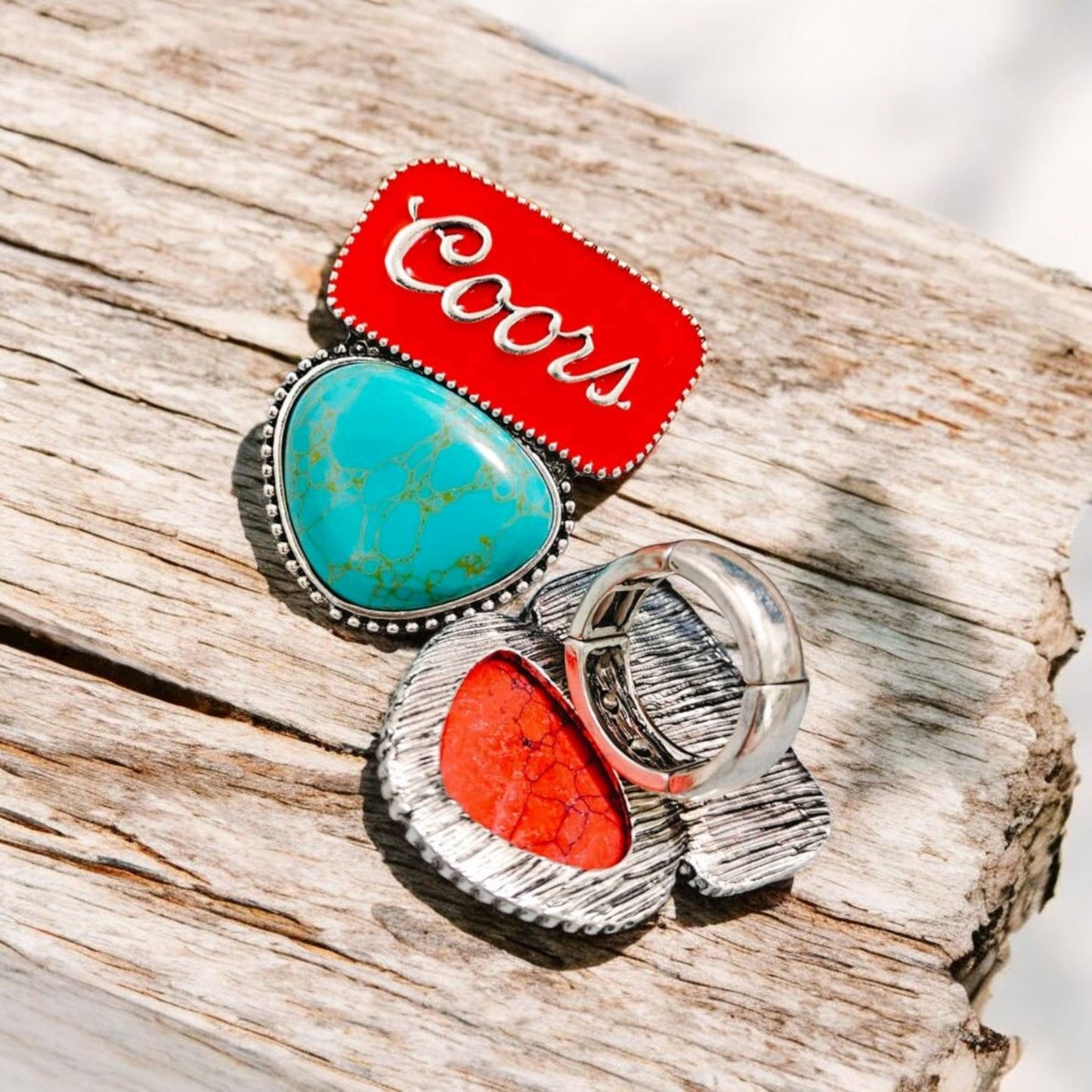 Summertime Living Oversized Statement Stretch Ring