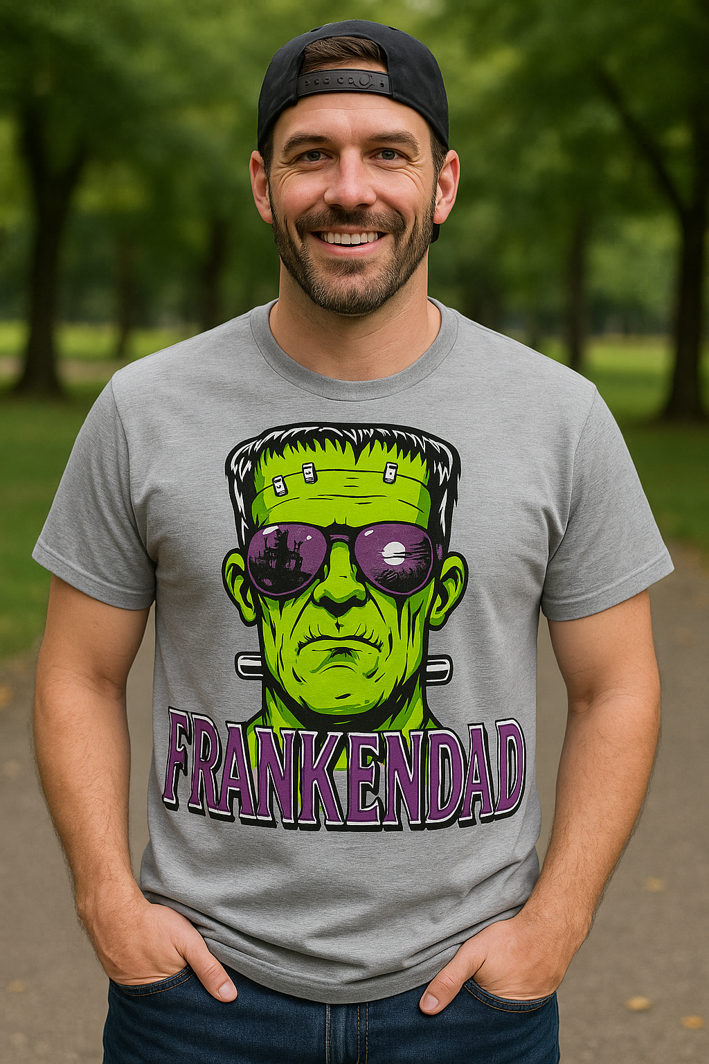 Franken Dad Halloween Graphic Tee