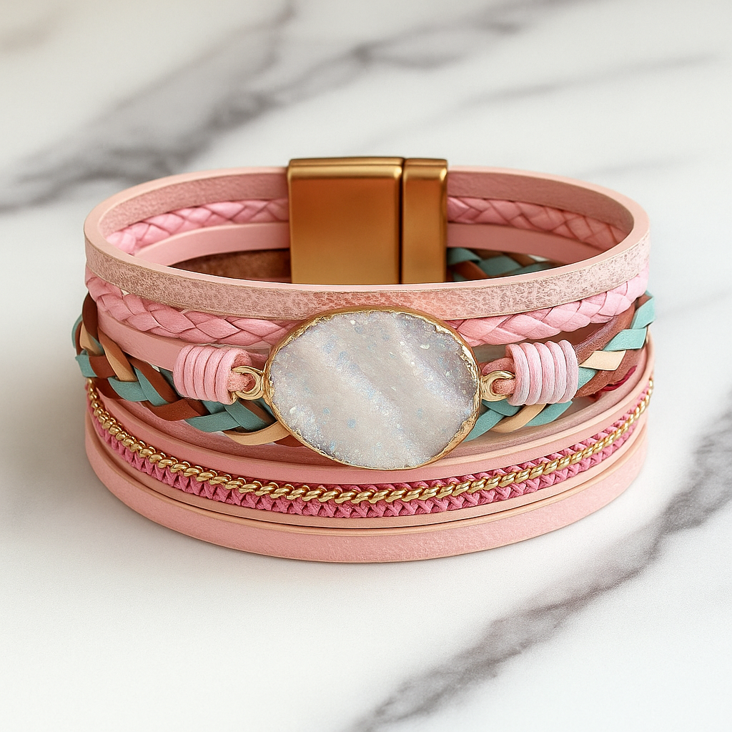 Driftin’ in Pink Wrap Bracelet