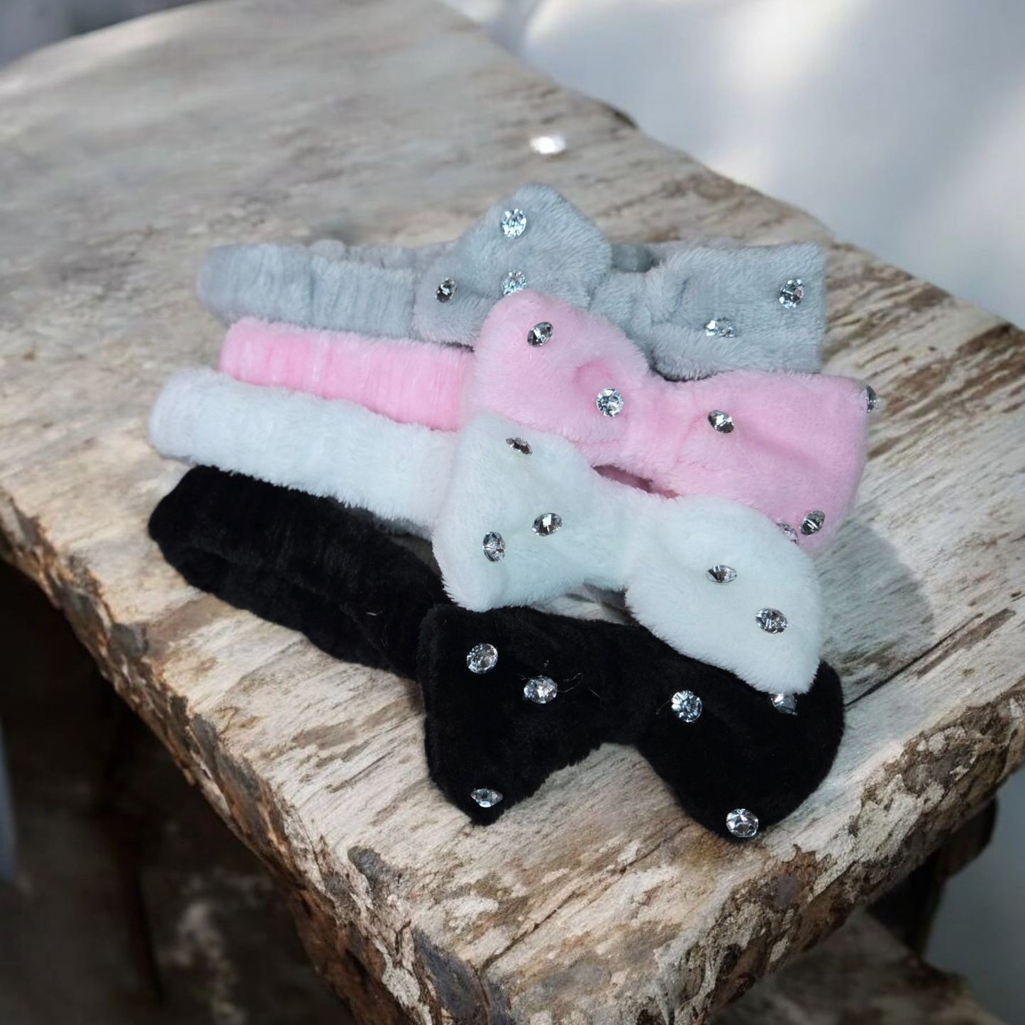 Bling It On Spa Top Bow Headbands with Elastic Band