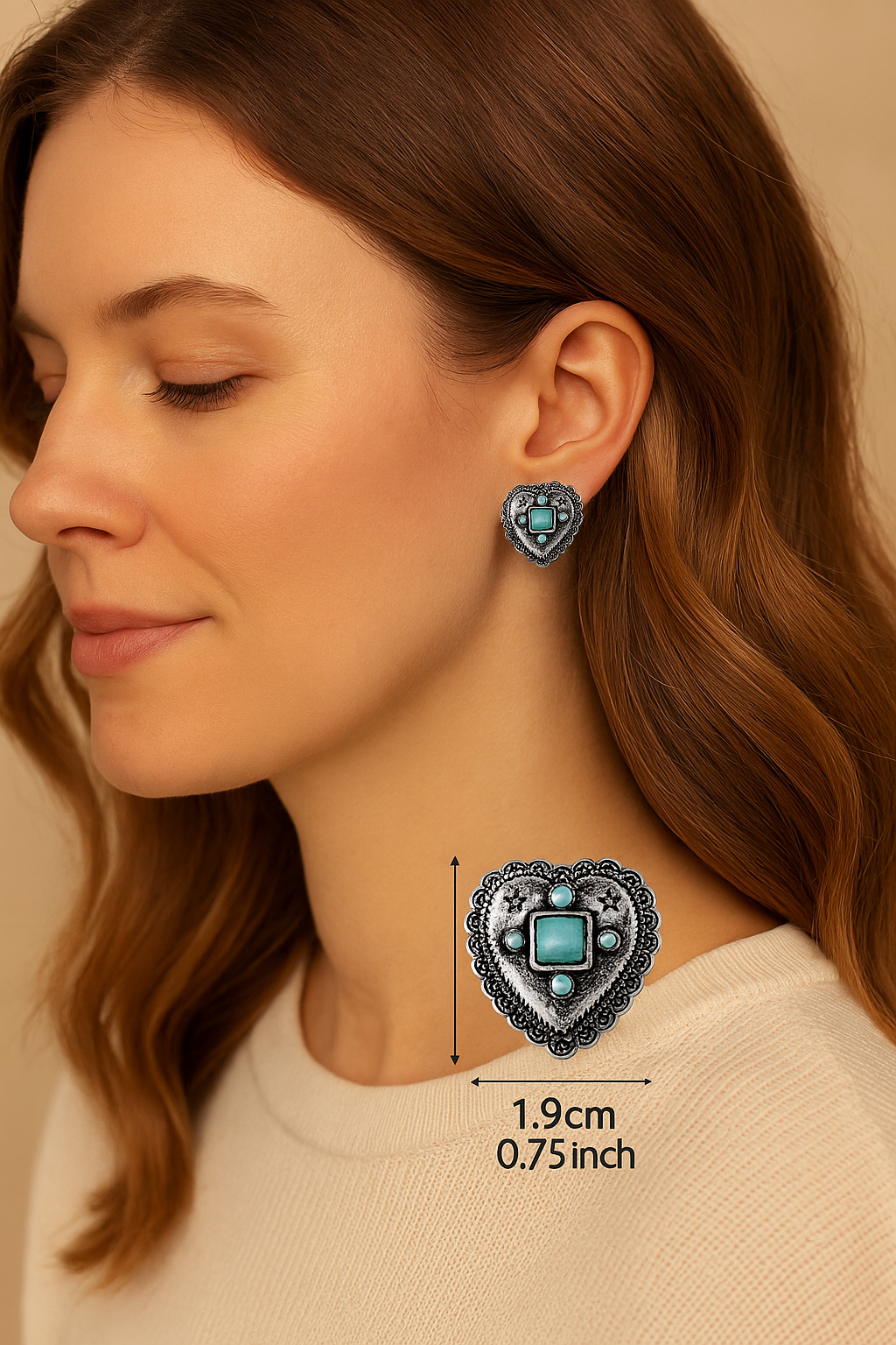 Saddle Heart Earrings