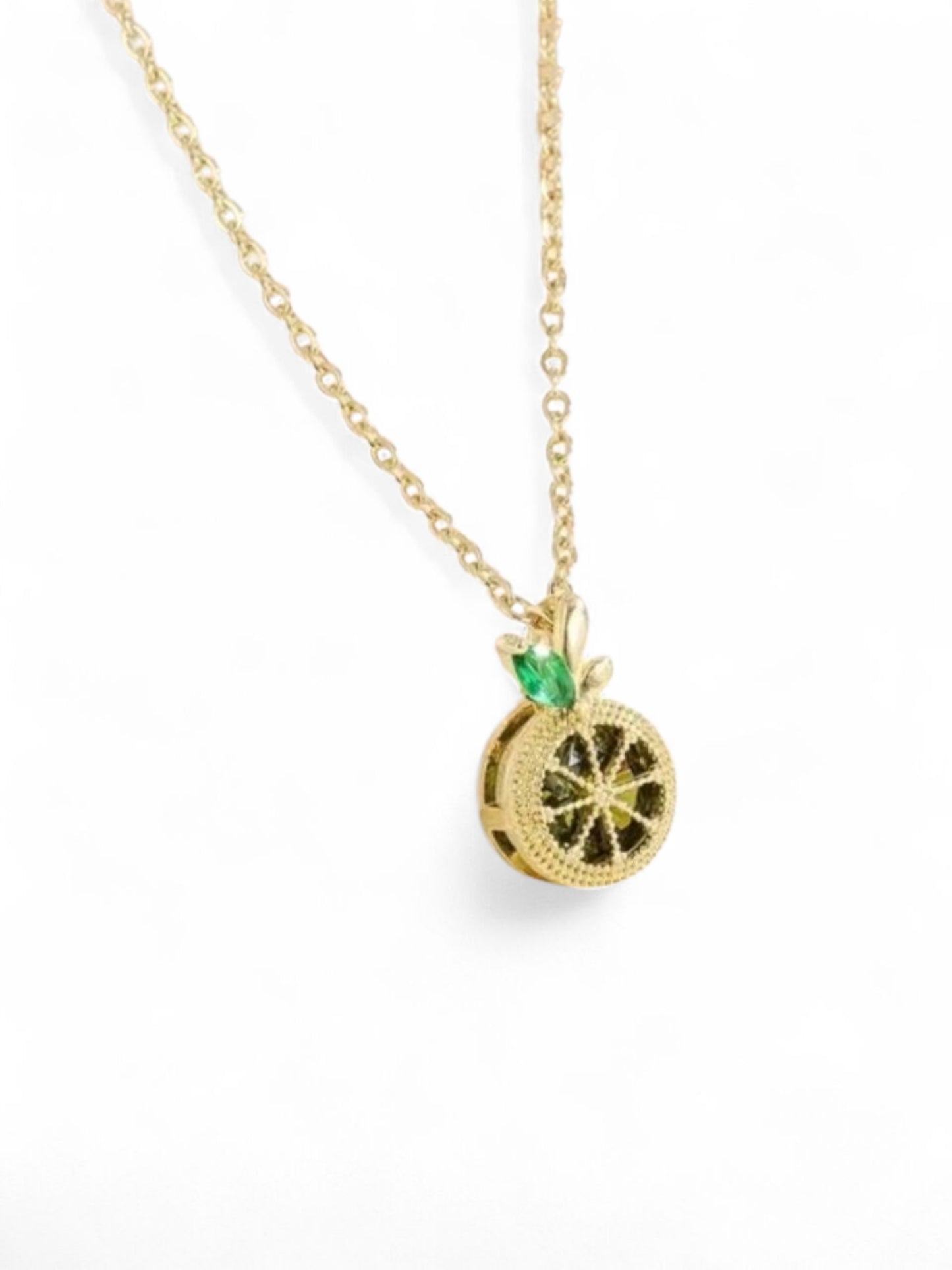 Devine Lime Citrus Time Stainless Steel Necklace