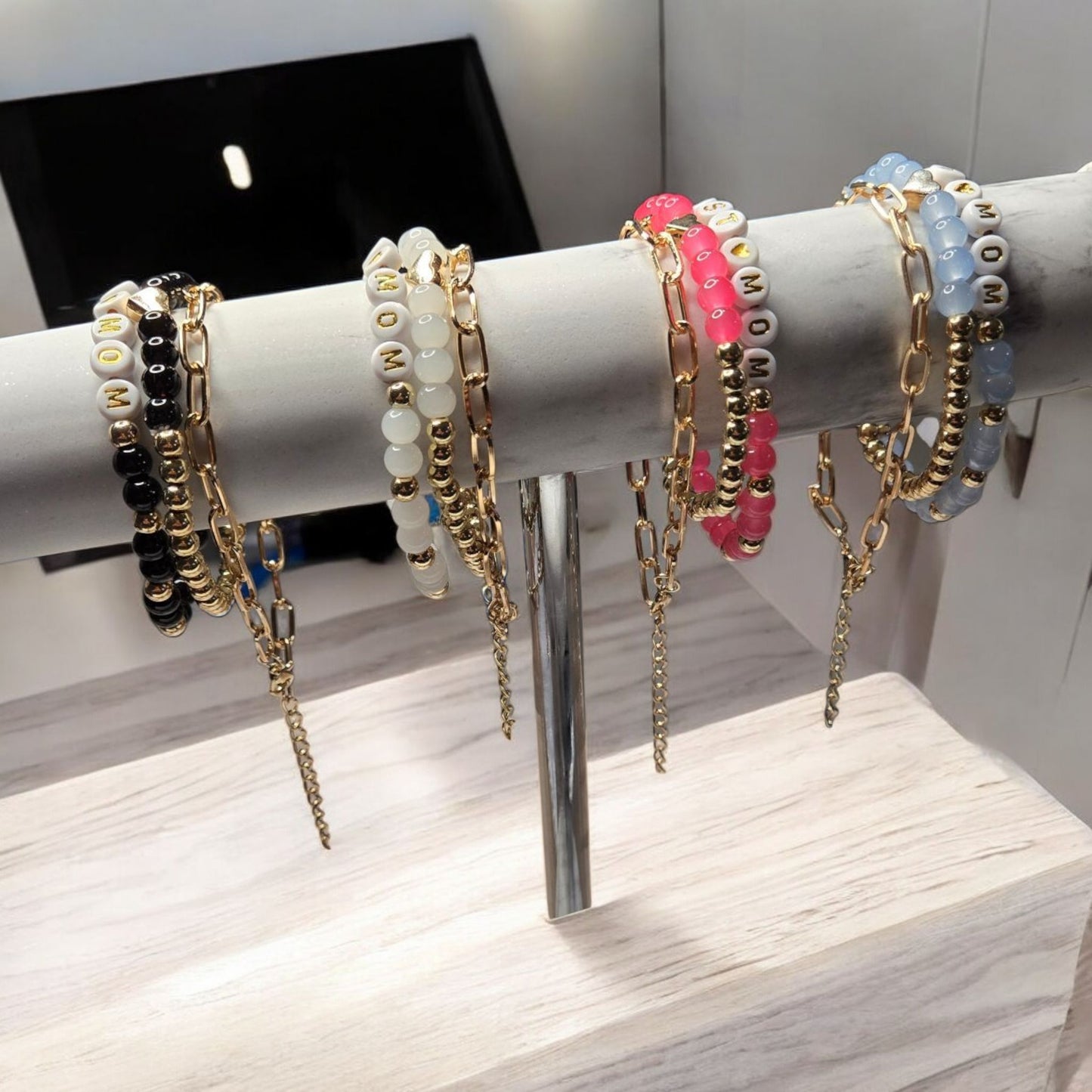 Best Mom Fashion (3) Piece Bracelet Set Mothers Day Gift