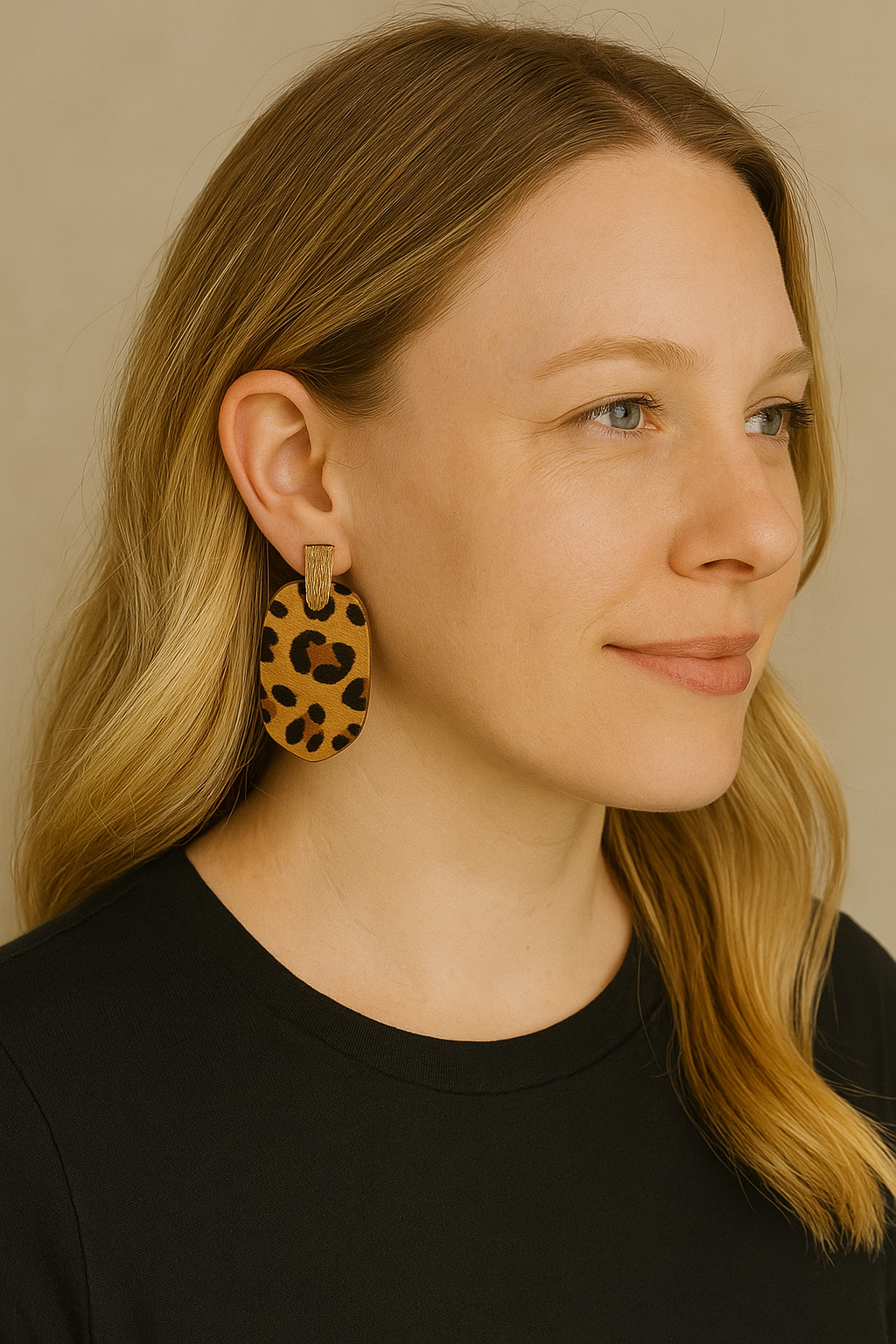 Should've Been Better Oval Leopard Earrings