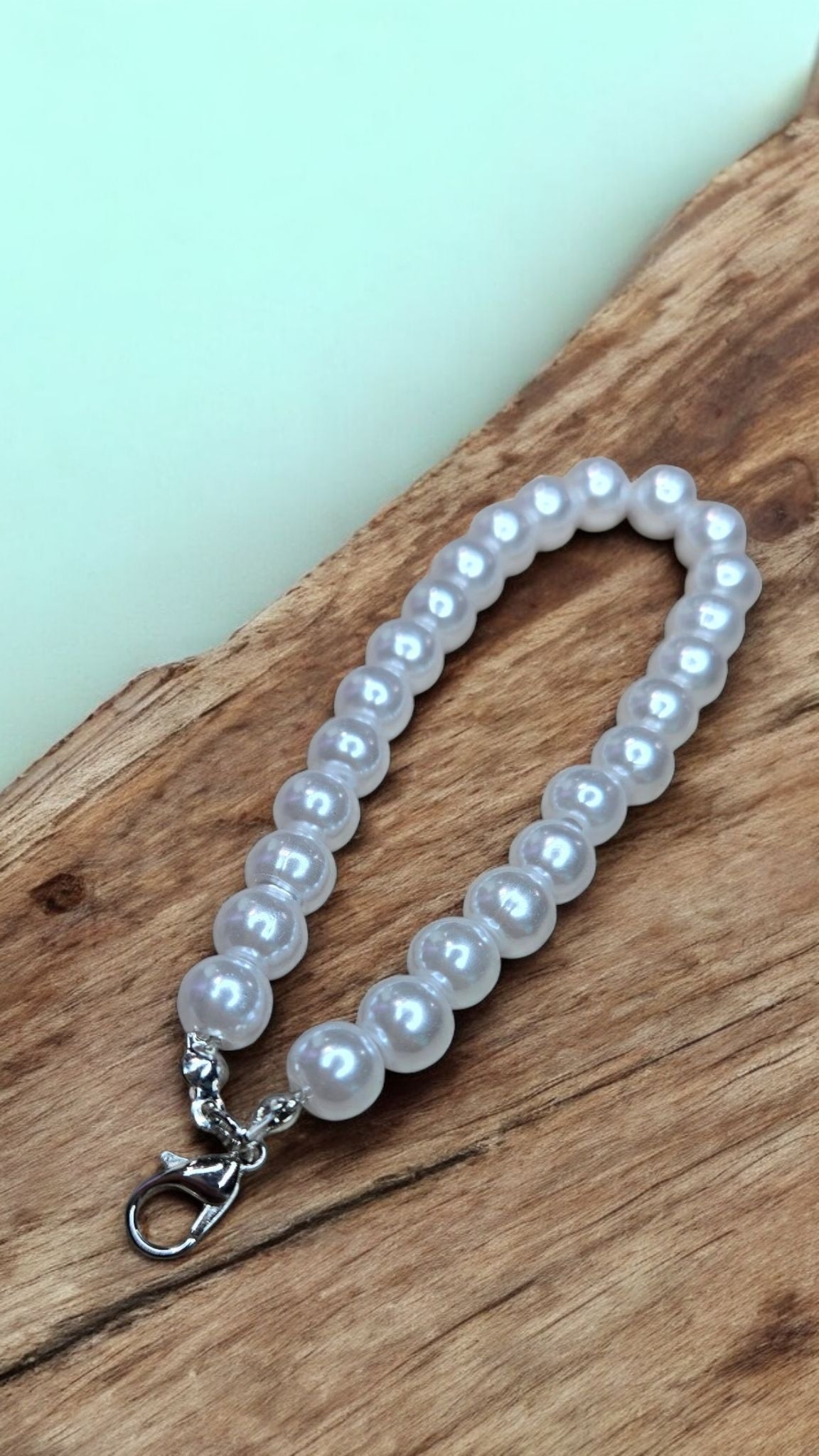 Classy Demure Faux Pearl Bead Keychains