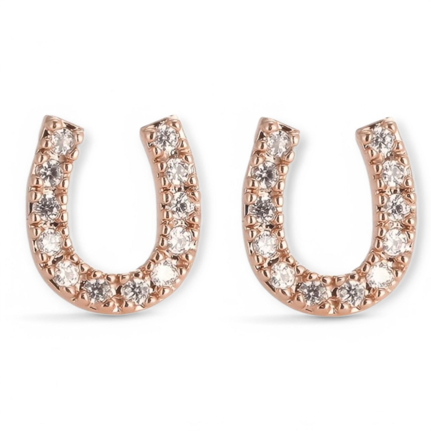 The Luckiest One of All Dainty Horseshoe Stud Earrings