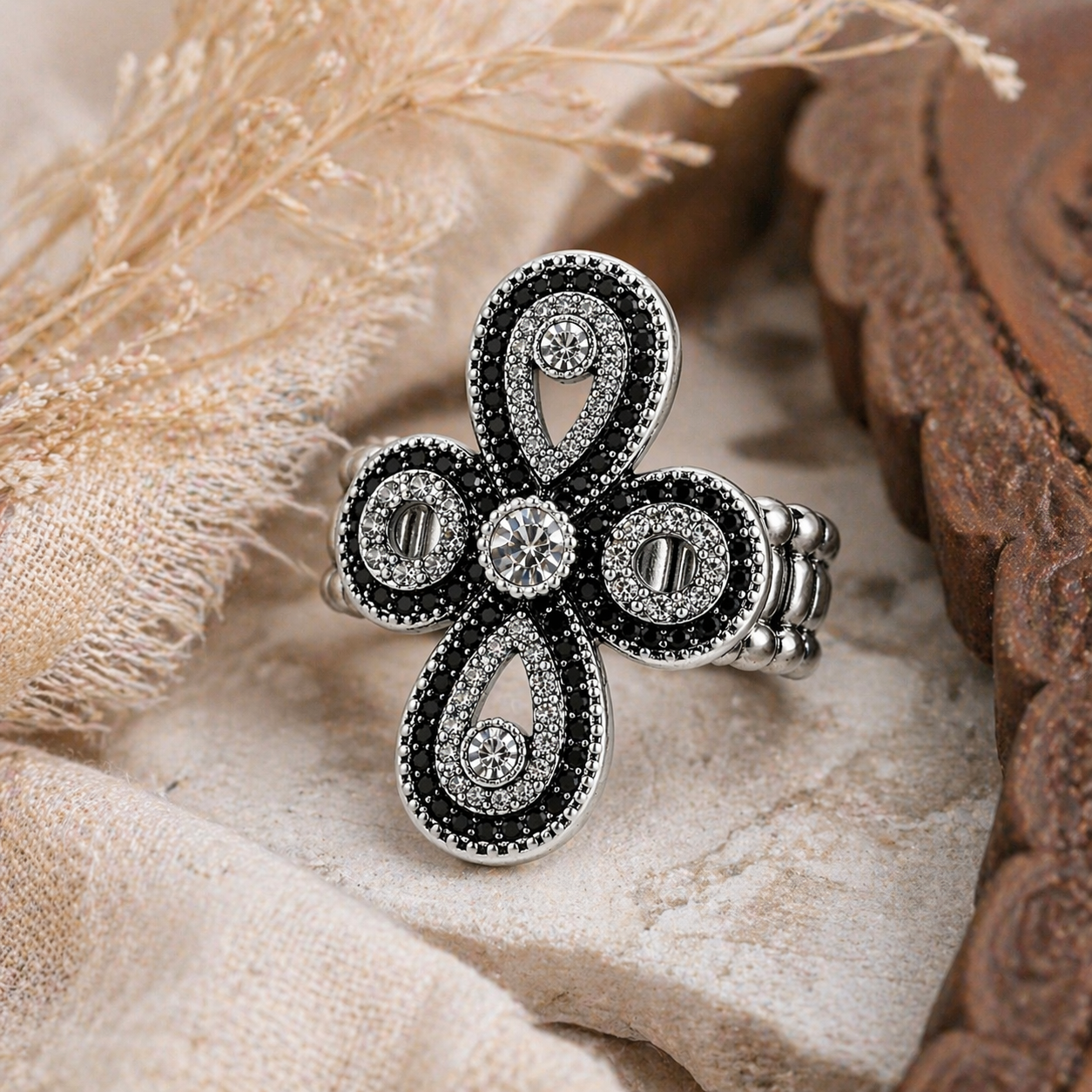 Midnight Cross Luxe Stretch Ring