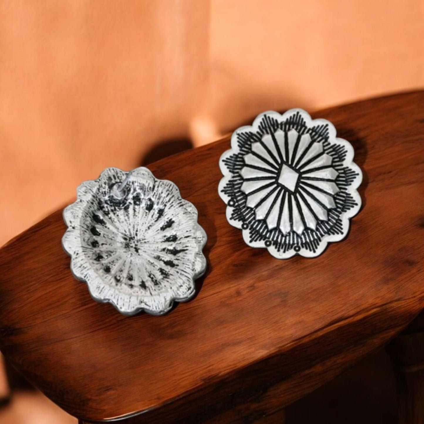Geometric Western Button Style Post Back Fashion Earrings