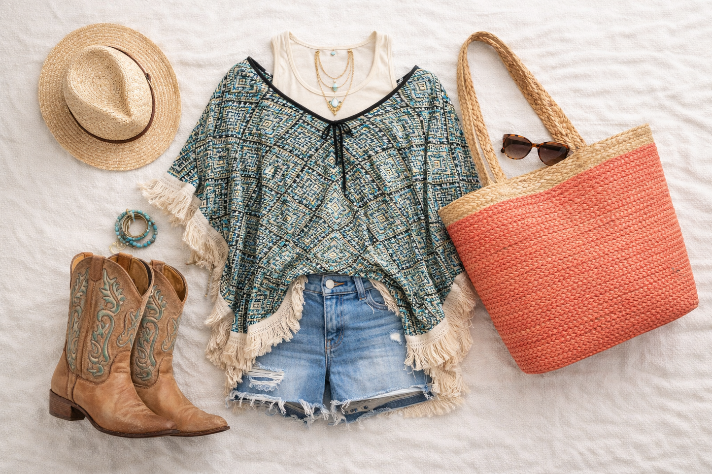 Coral Coast Woven Tote Bag – Coastal Cowgirl Summer Carryall