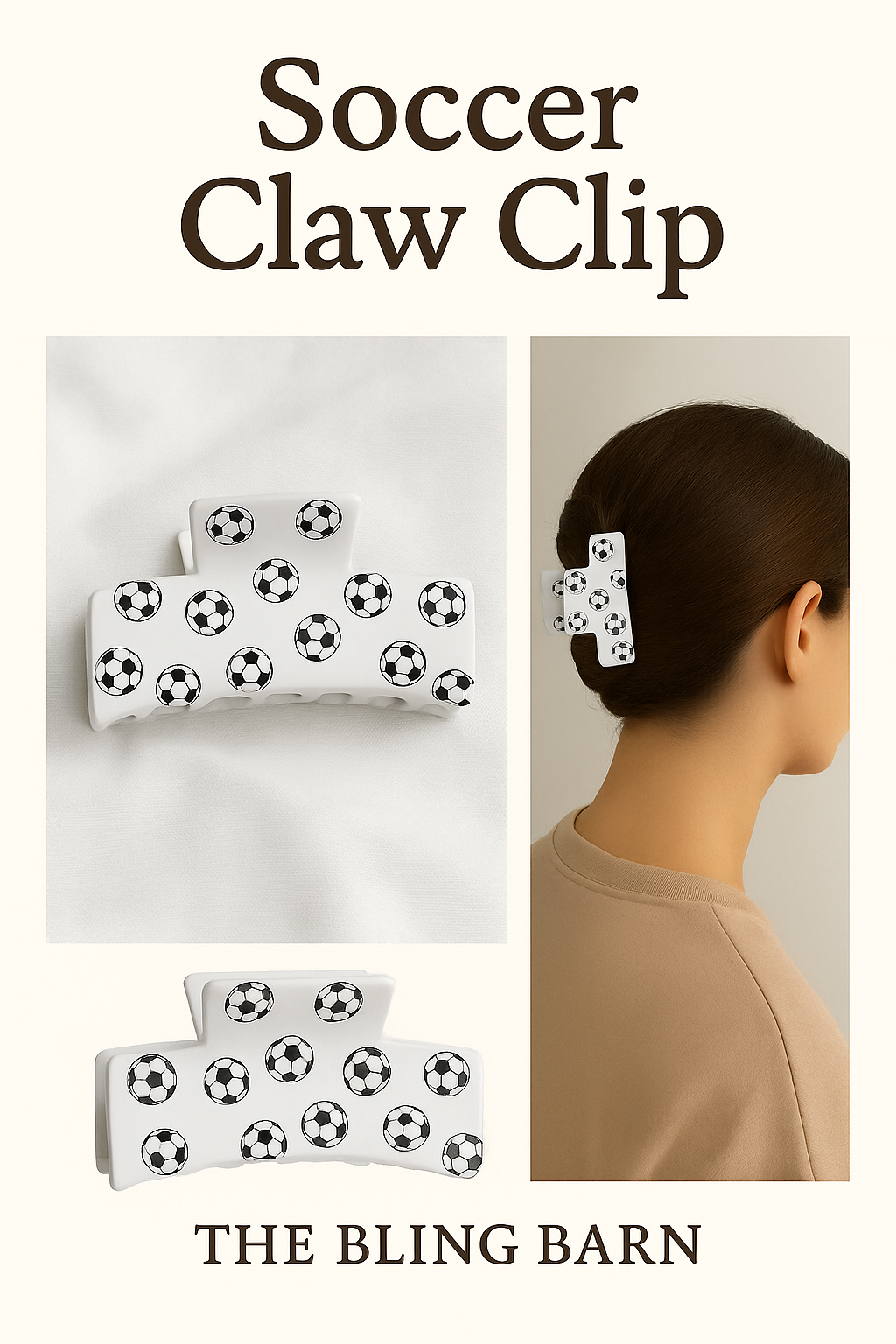 Sports Pride Fun Fashionable Hair Claw Clips