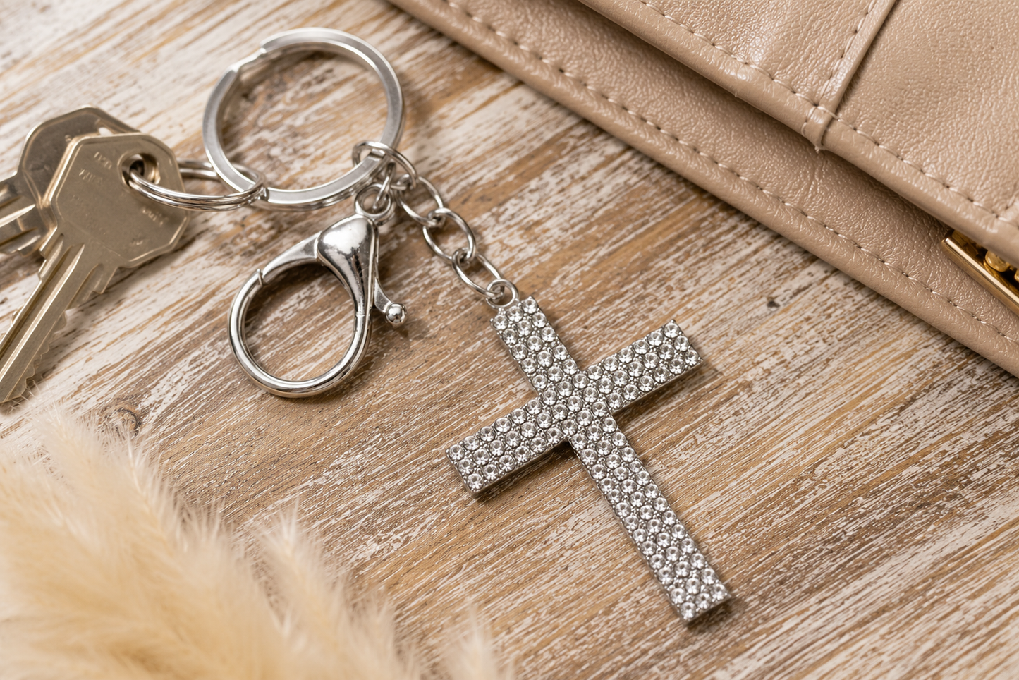 Faith & Sparkle Cross Keychain