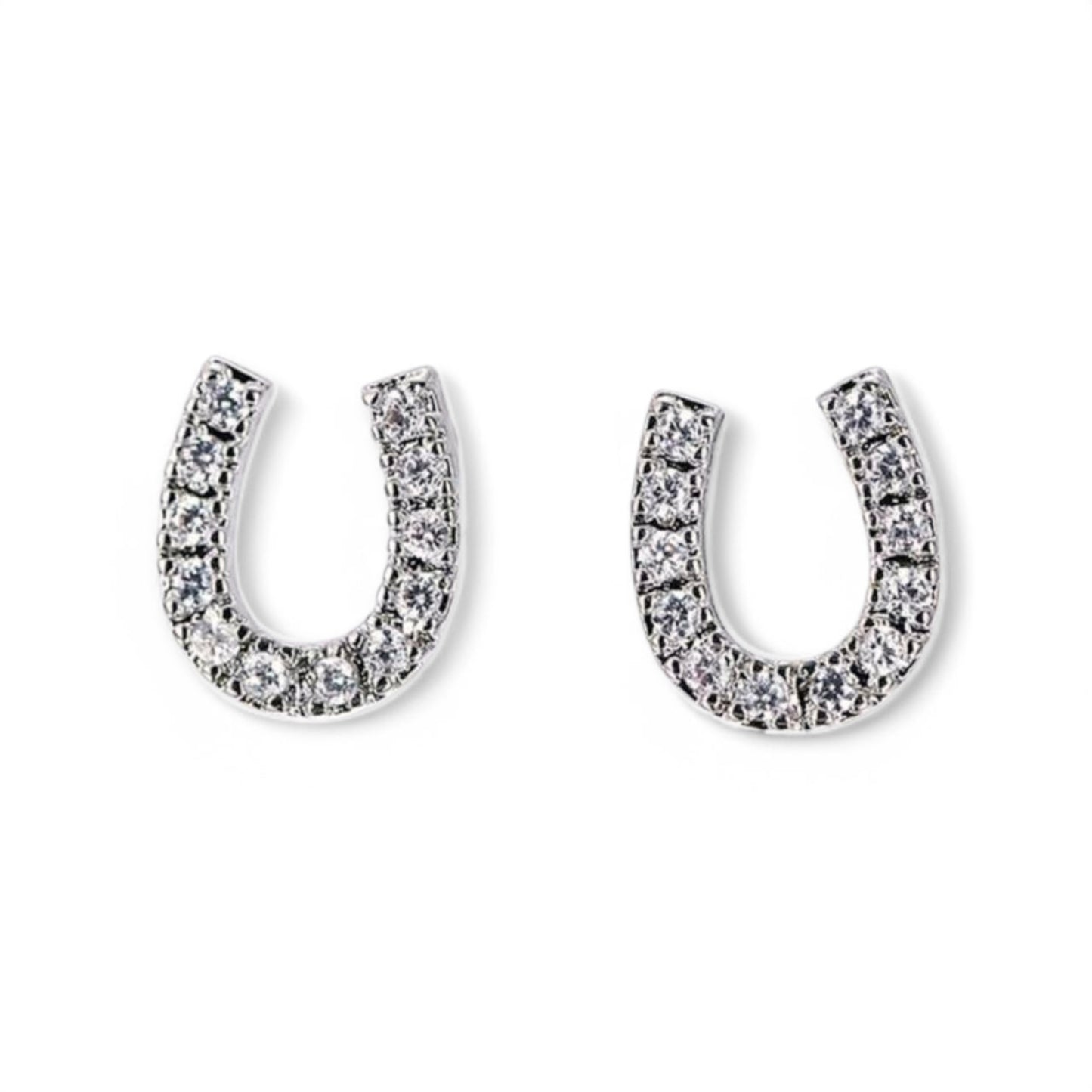 The Luckiest One of All Dainty Horseshoe Stud Earrings
