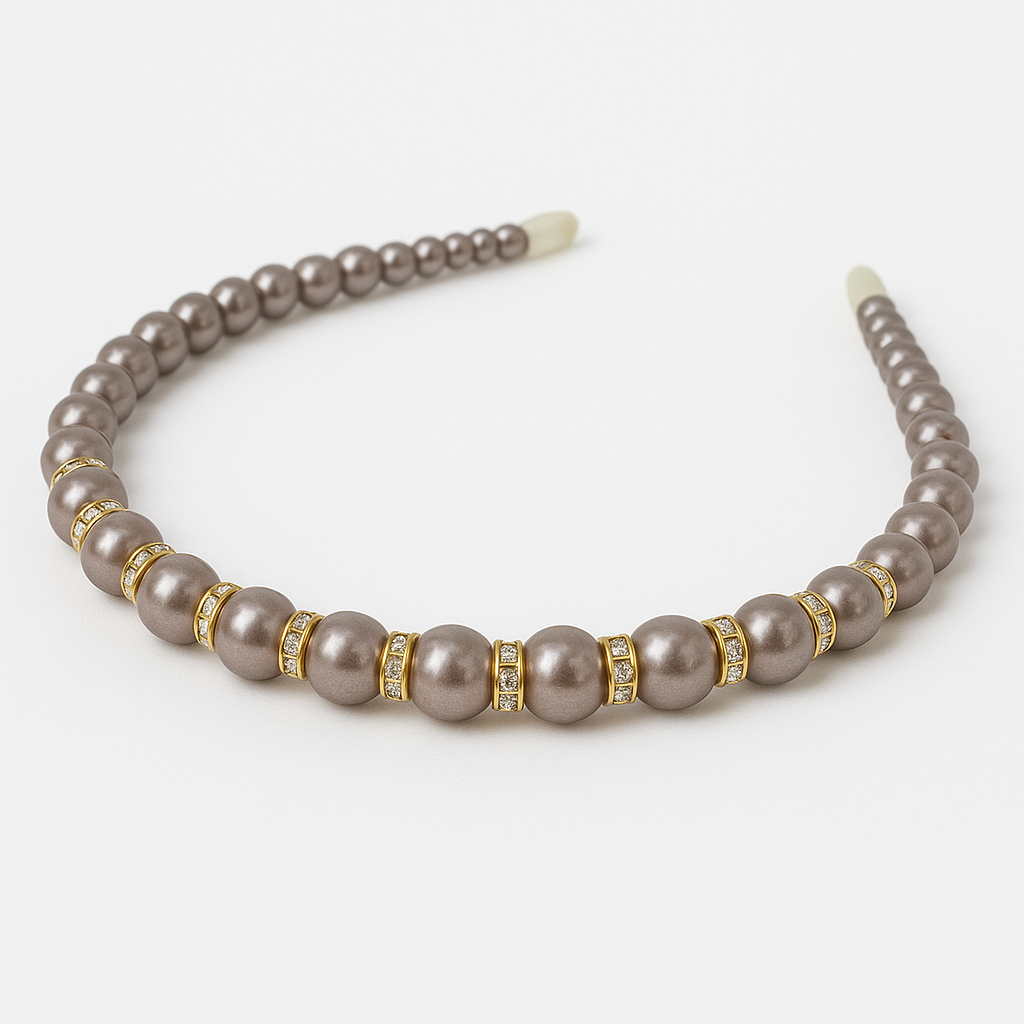 Princess Above All Faux Pearl and Rhinestone Hair Headband Accessories