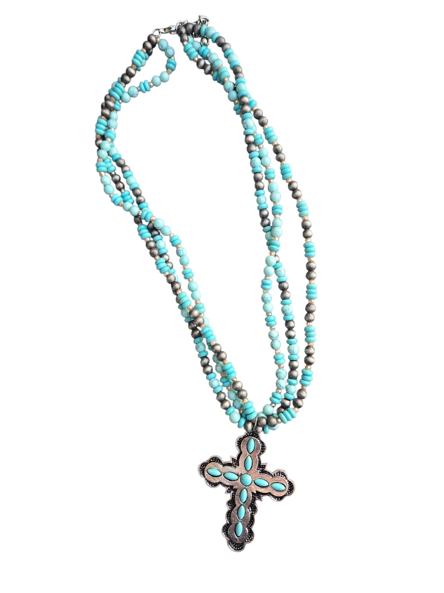 Desert Grace Turquoise Cross Necklace