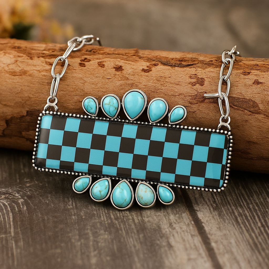 Winning The Big One Western Fashion Statement Necklace
