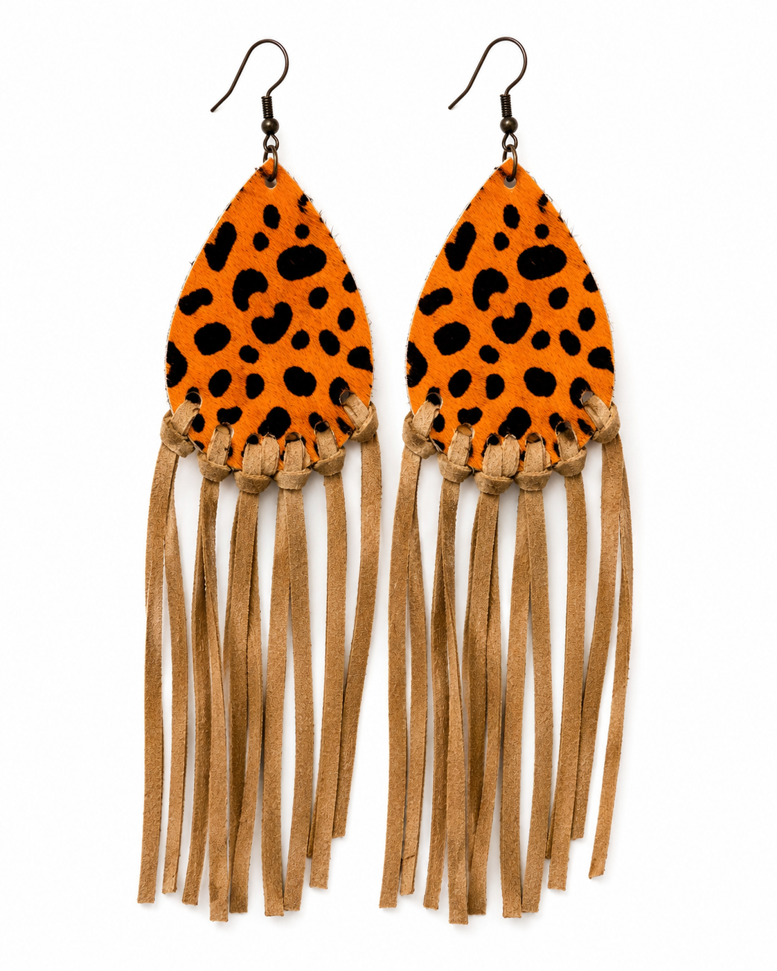 Wildfire Leopard Fringe Earrings