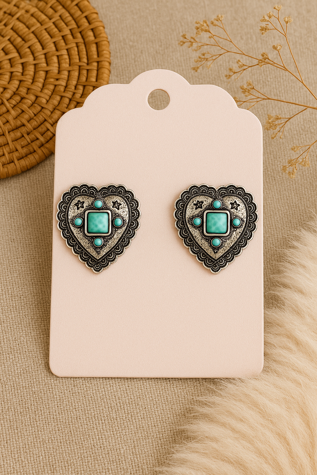 Saddle Heart Earrings