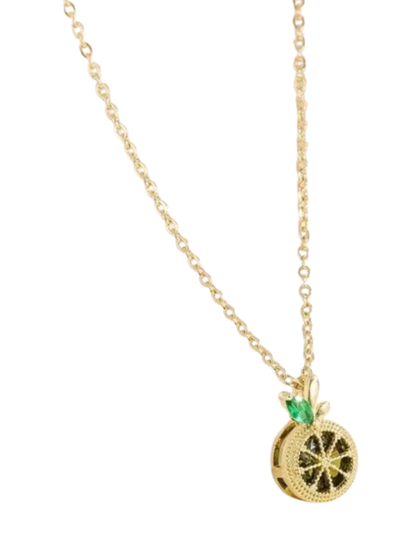 Devine Lime Citrus Time Stainless Steel Necklace - The Bling Barn western fashion jewelry