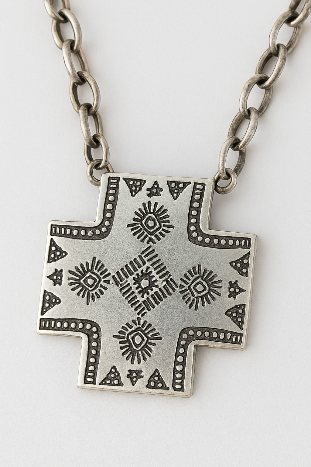Hand Printed Boho Wild West Chain Necklace