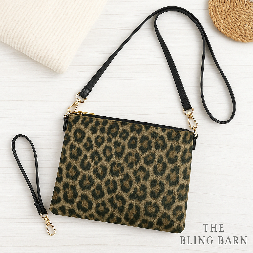 Wild Luxe Leopard Crossbody + Wristlet