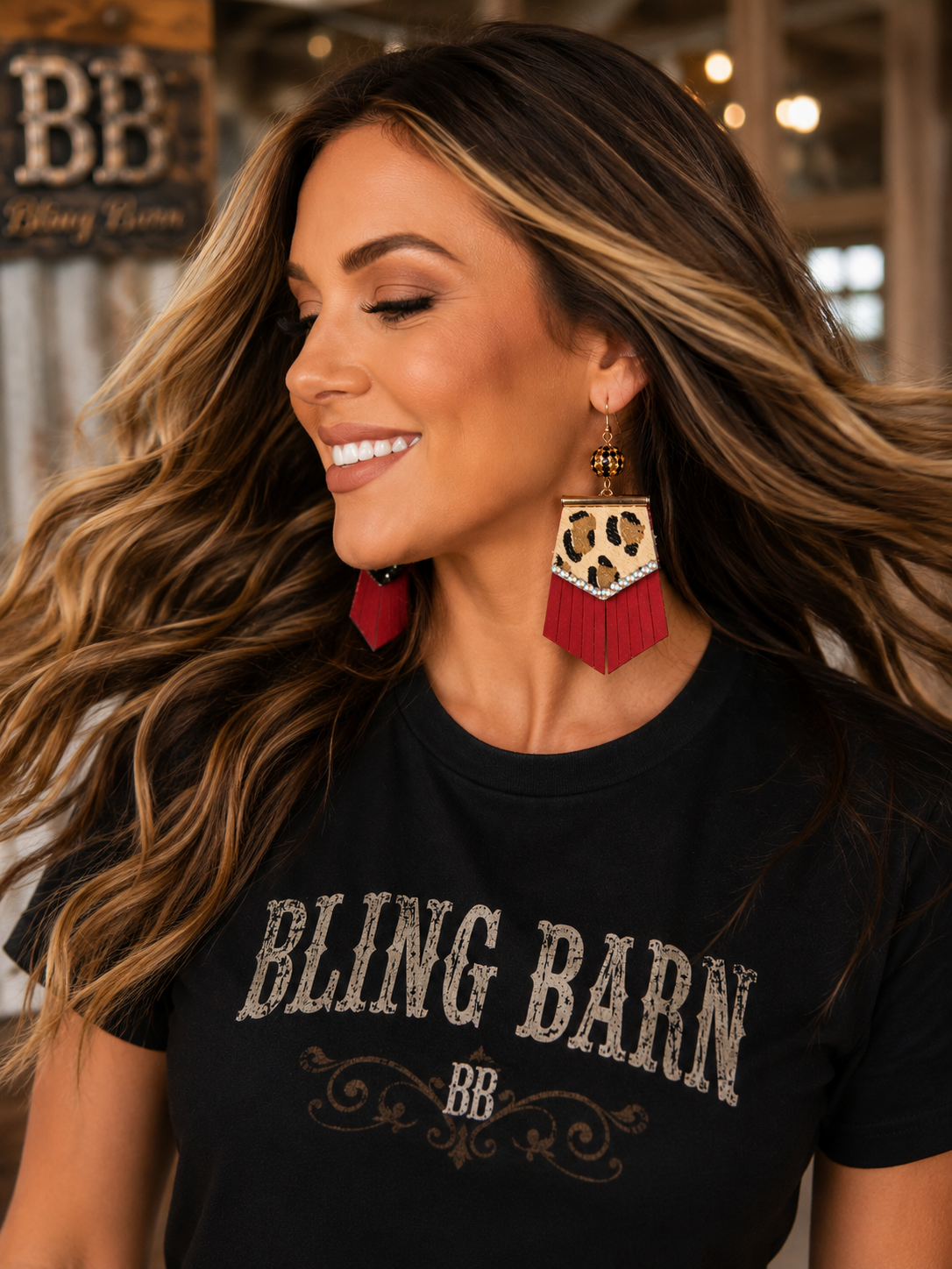 Ruby Wild Fringe Earrings