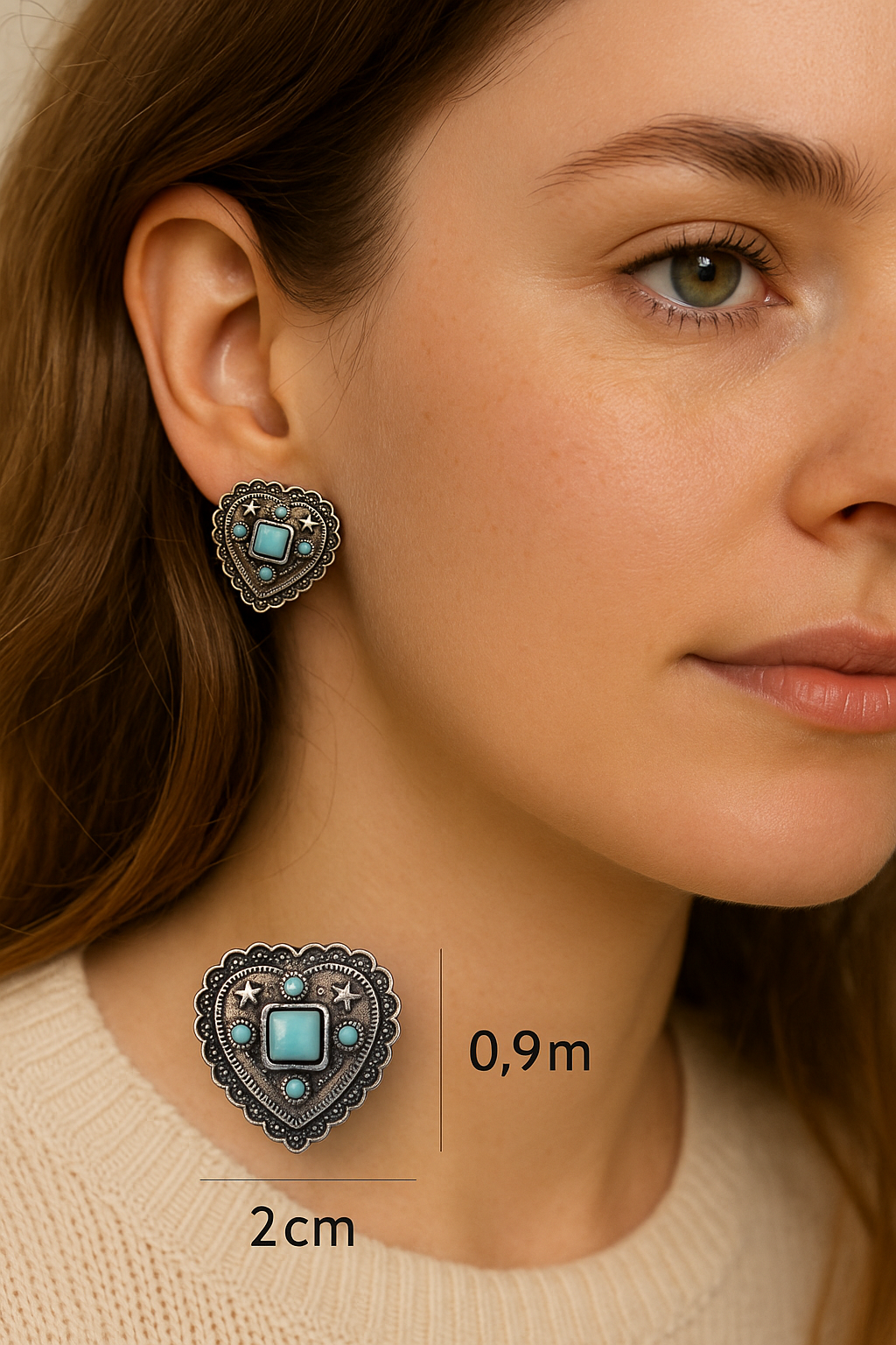 Saddle Heart Earrings