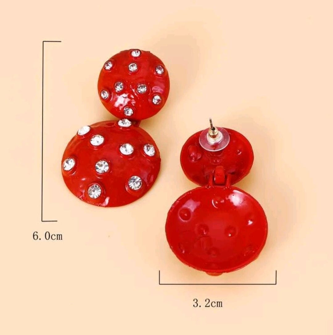 There's No Place Like Home Red Earrings - The Bling Barn