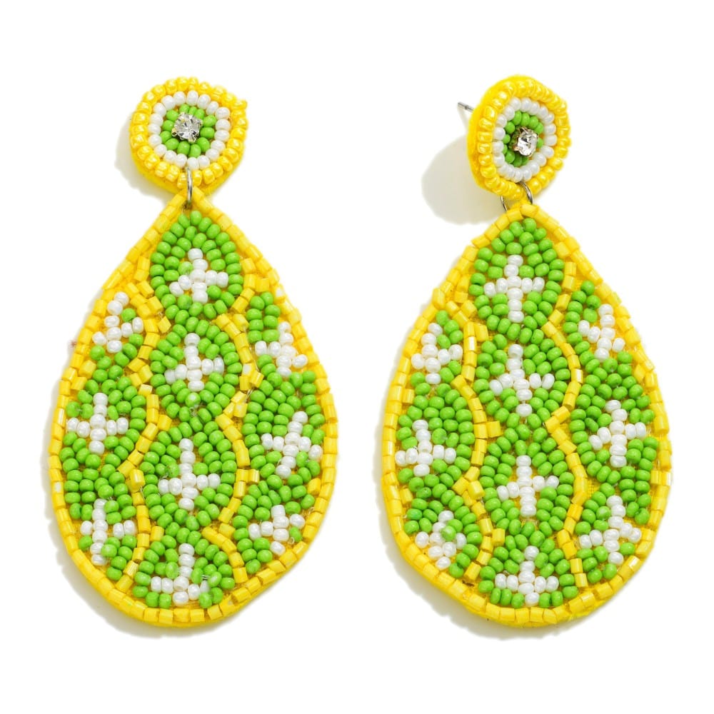 Perfect Time For A Margarita Seed Bead Earrings
