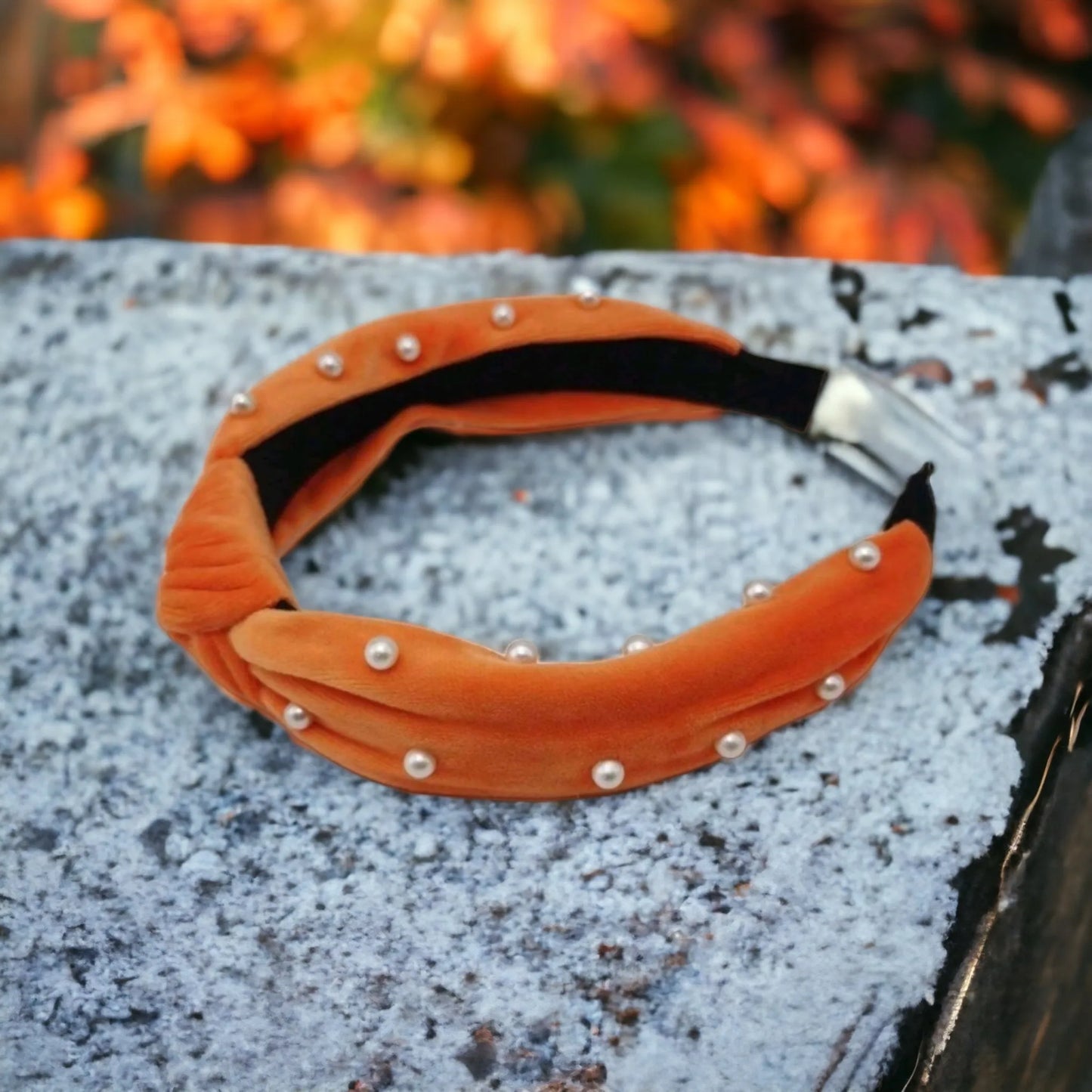 Tennessee Orange Faux Pearl Hair Headband